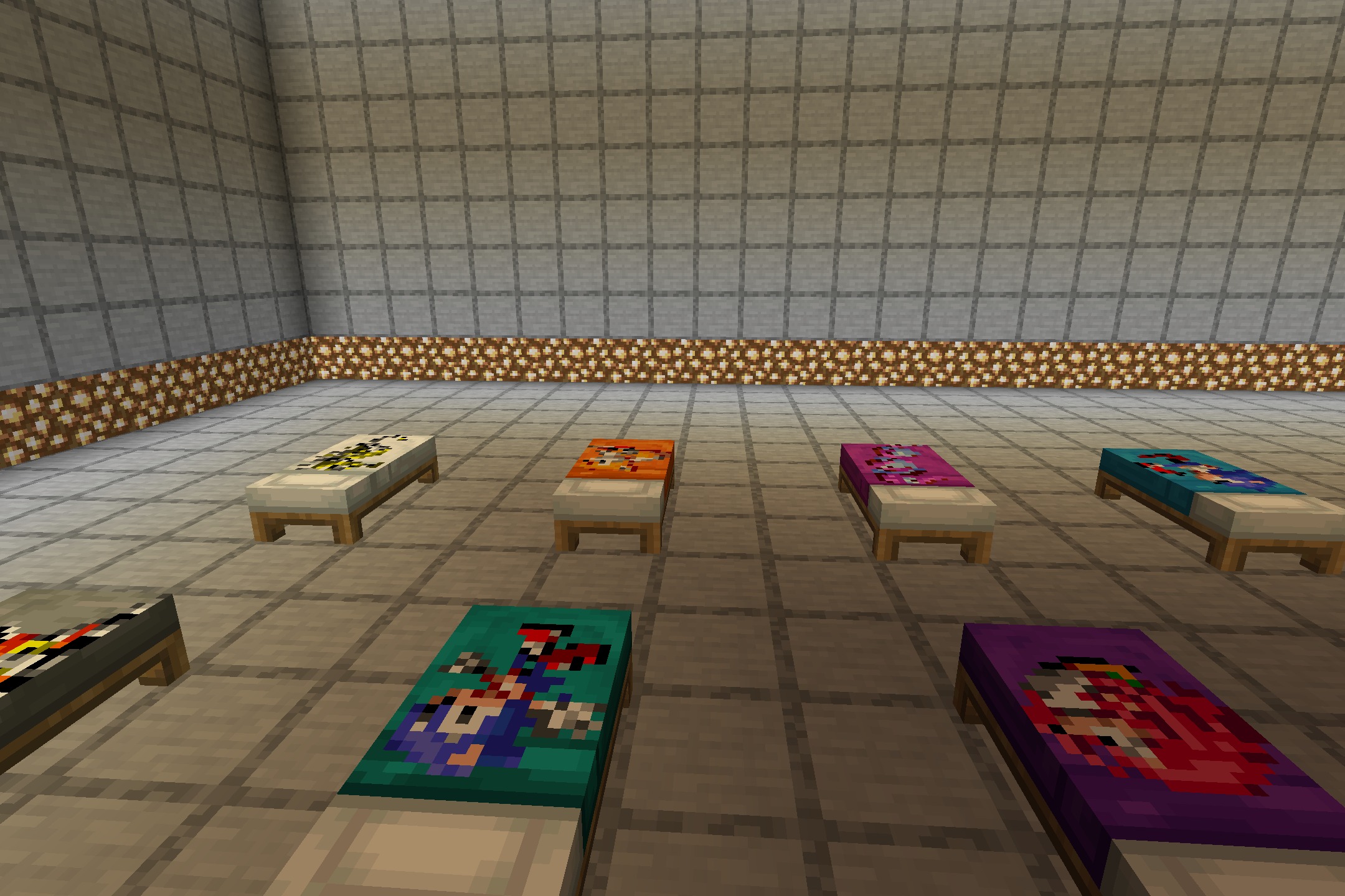 Sonic the Hedgehog Beds Resource Pack Screenshot 7 Sonic the Hedgehog Beds resource pack displaying character art on blankets