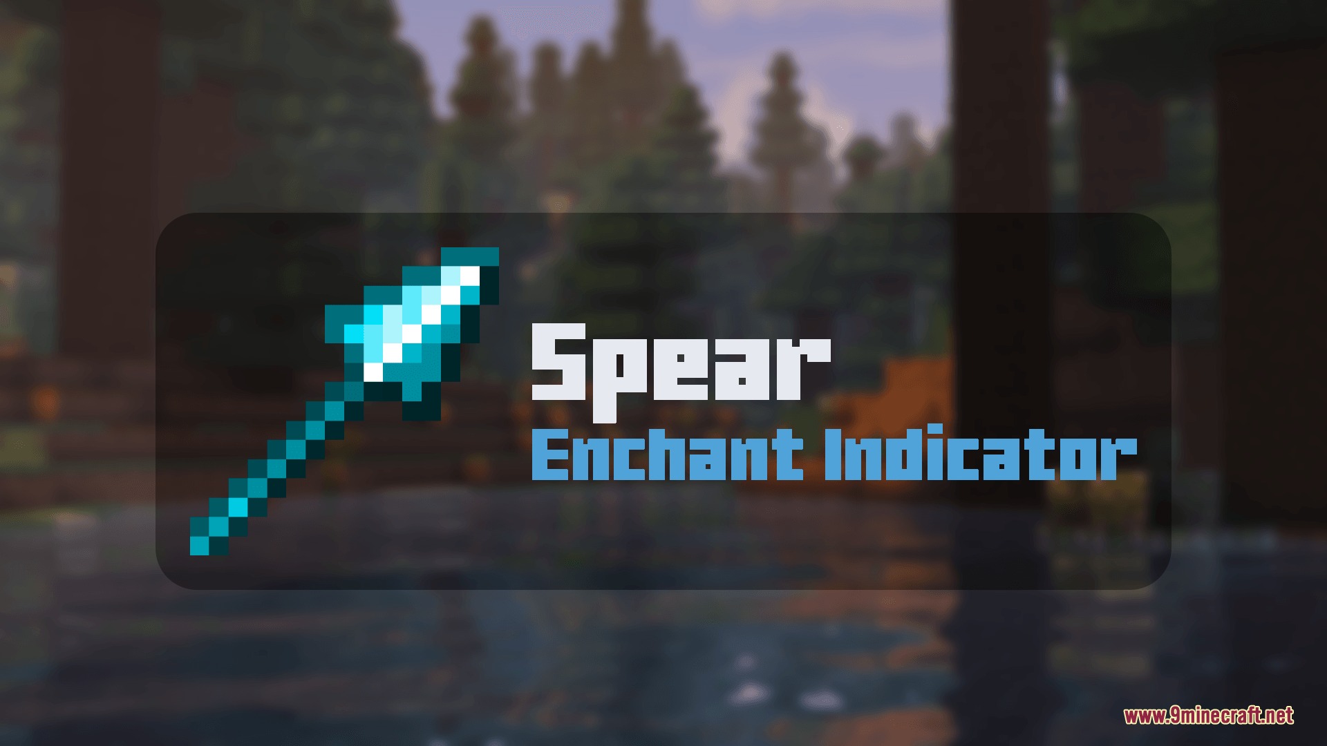 Spear Enchant Indicator Lunge and Sharpness Resource Pack Screenshot 1 Spear Enchant Indicator resource pack logo featuring a blue pixelated spear weapon