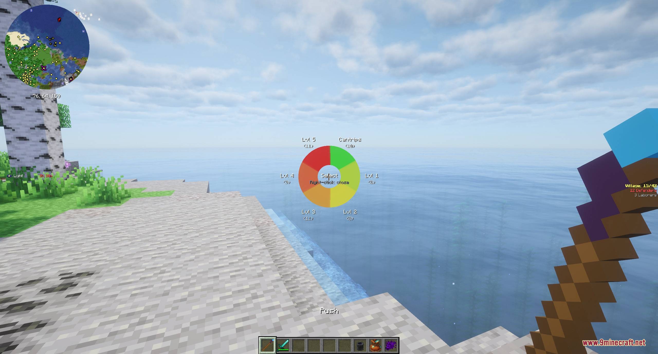 Spells & Spellcrafting Mod Screenshot 7 Player selects spell levels using the Spells and Spellcrafting mod menu