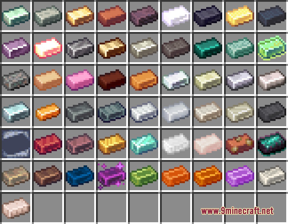 Standardized Ingots Create and More Resource Pack Screenshot 1 A collection of colorful modded ingots redesigned to match vanilla Minecraft style