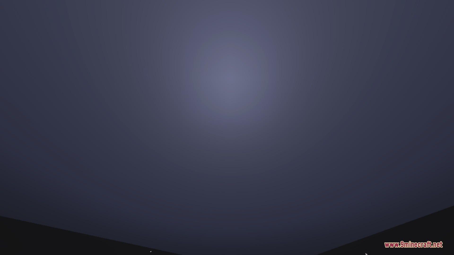 A dark purple night sky with a soft glowing center in Minecraft