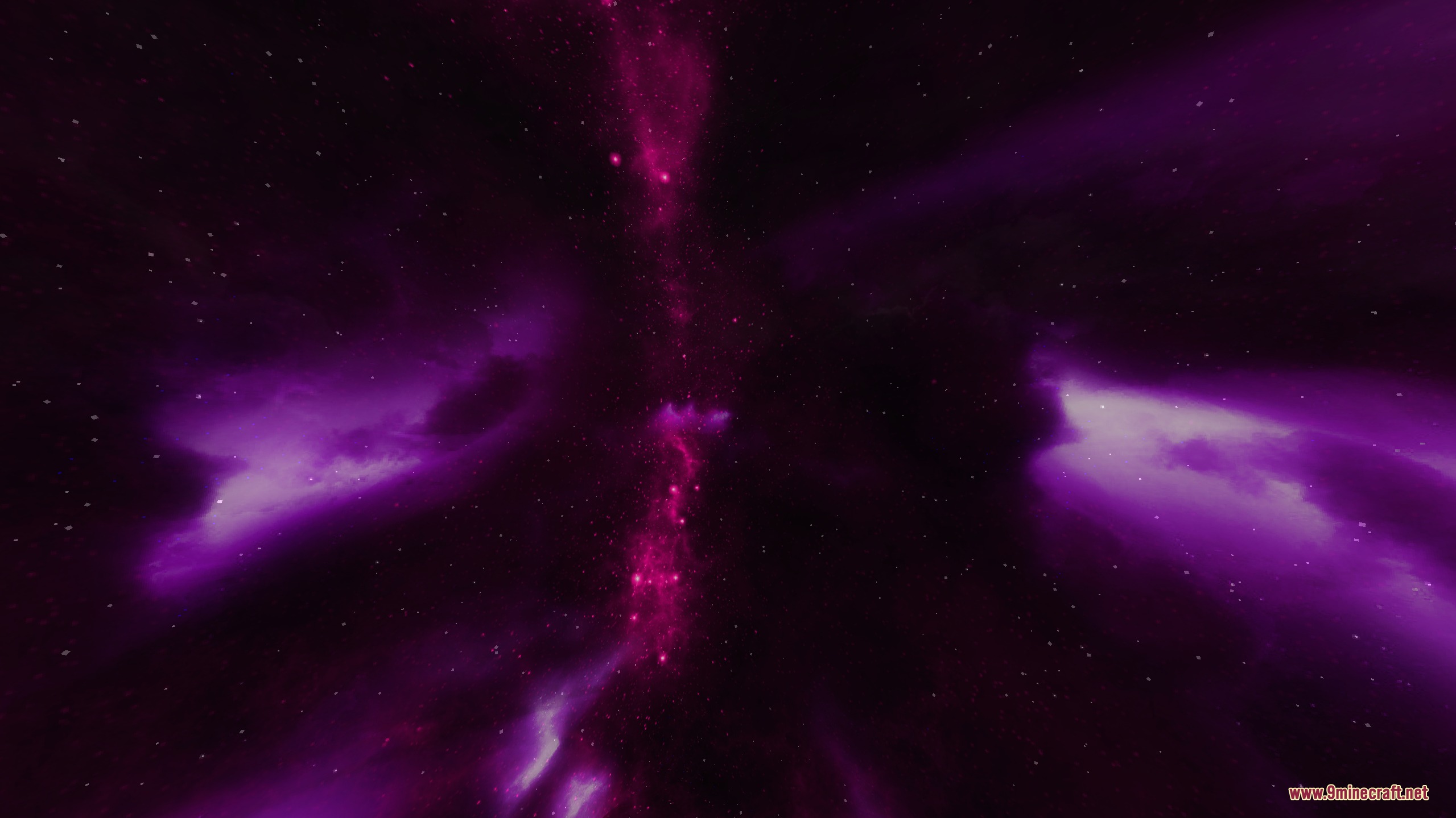 Strudelgame V2 Resource Pack Screenshot 7 A custom night sky featuring vibrant purple and pink nebula clouds and stars