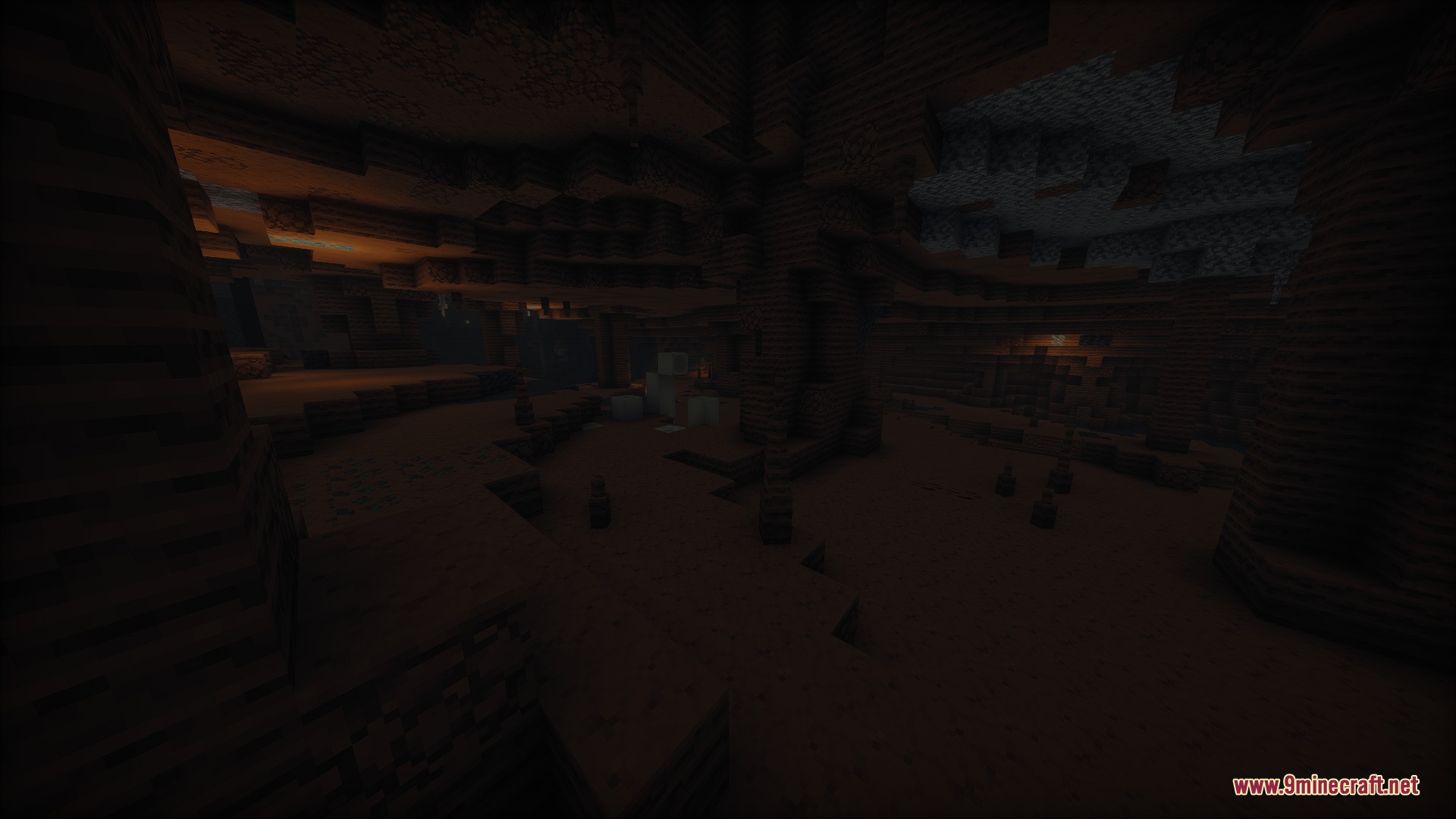 Subterranean Expansion Cave Update Mod Screenshot 5 A dark cavern with stalactites and stalagmites from Subterranean Expansion Cave Update Mod