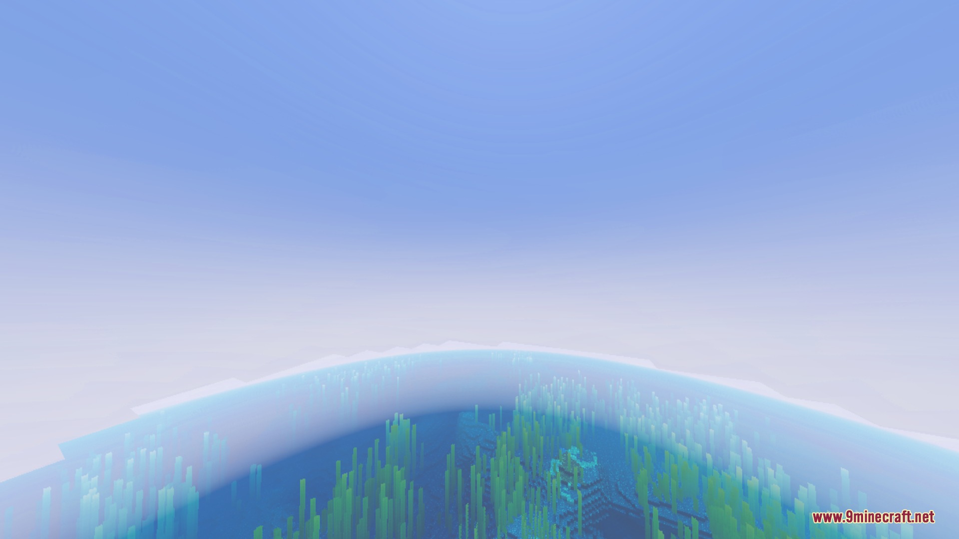 Sun & Moon Path Shader Screenshot 4 Sun and Moon Path adds a soft atmospheric glow over the ocean biome