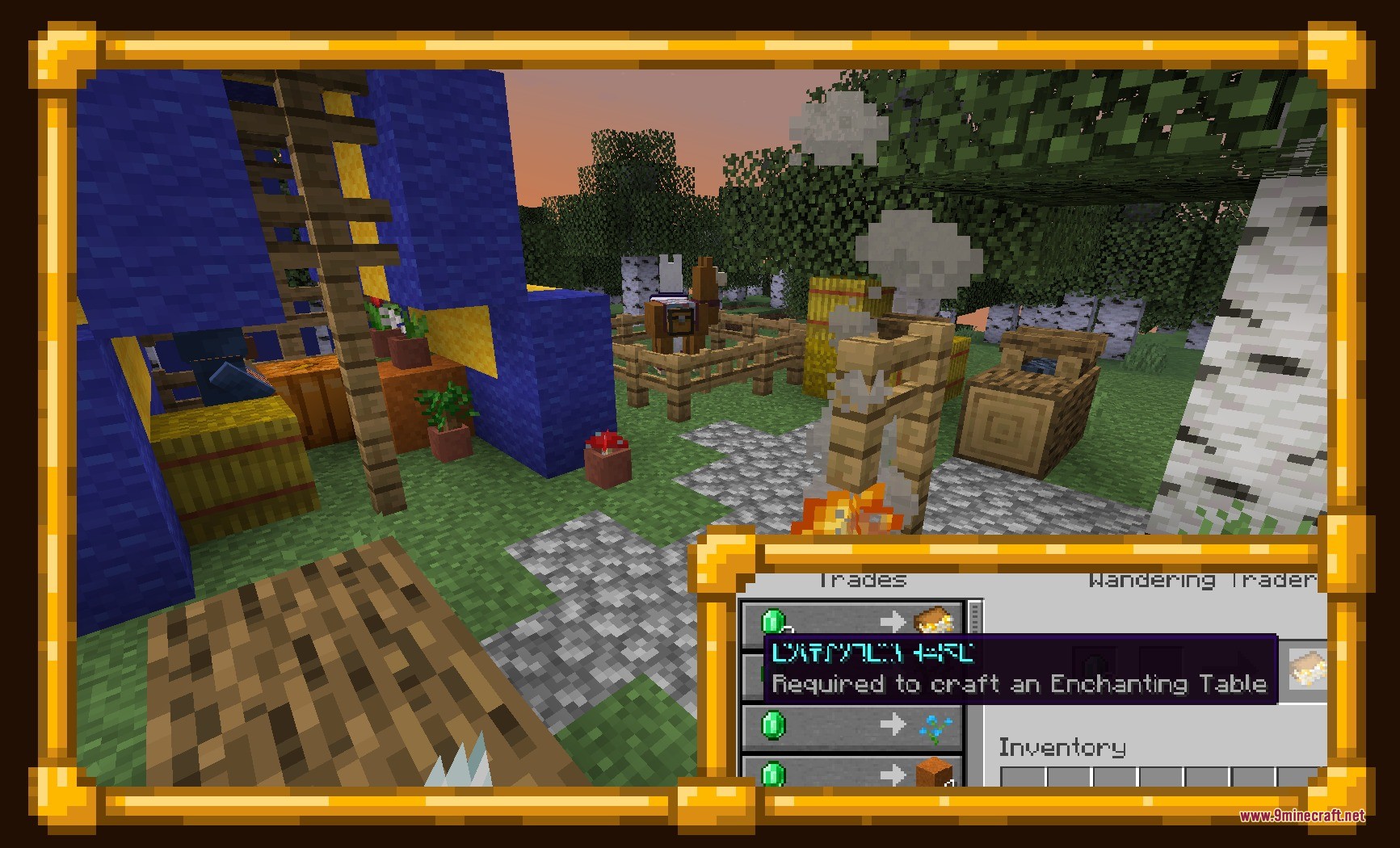 Survivor's Elegy Data Pack Screenshot 5 Wandering Trader interface showing a custom item needed to craft an Enchanting Table