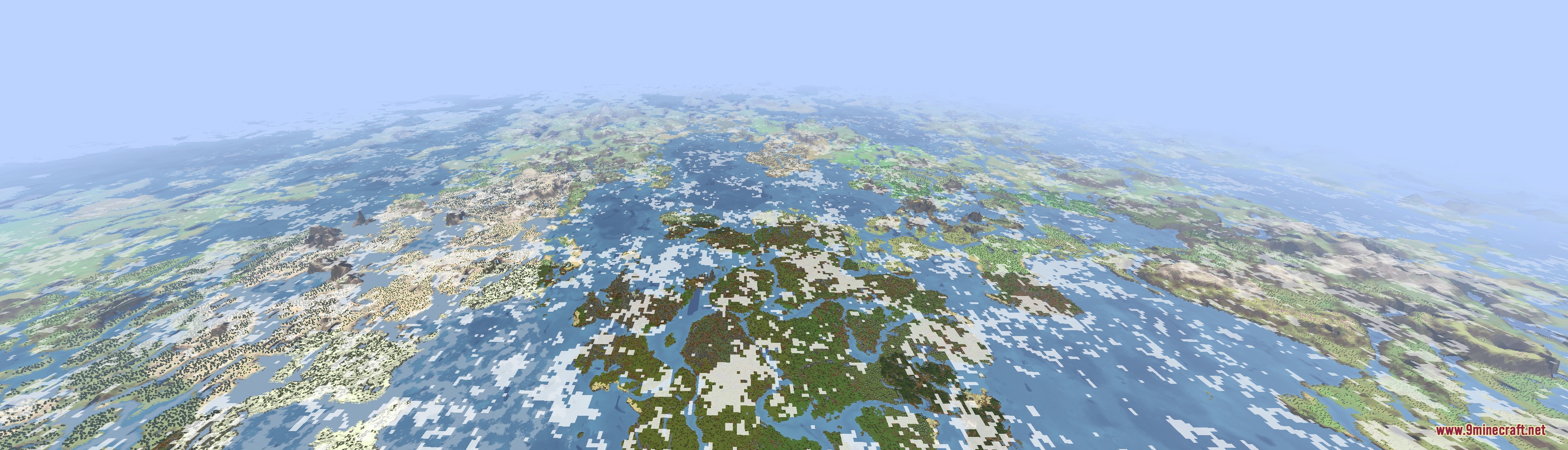 Swift Horizon Vistas Mod Screenshot 1 Swift Horizon Vistas Mod showing vast terrain horizons across the Minecraft world