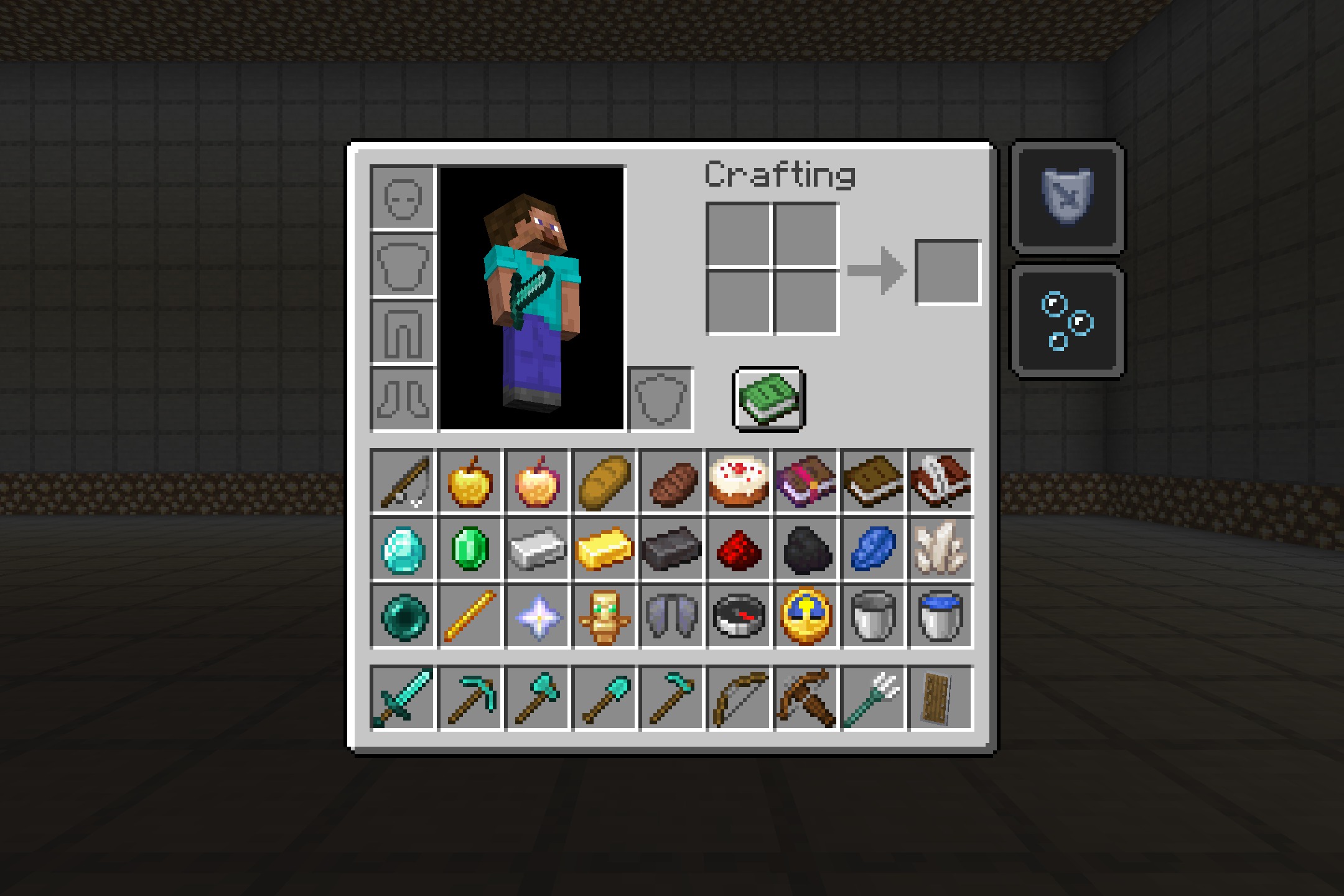 Symbolic Subtitles Resource Pack Screenshot 3 Minecraft pause menu displaying neater font and recording control buttons