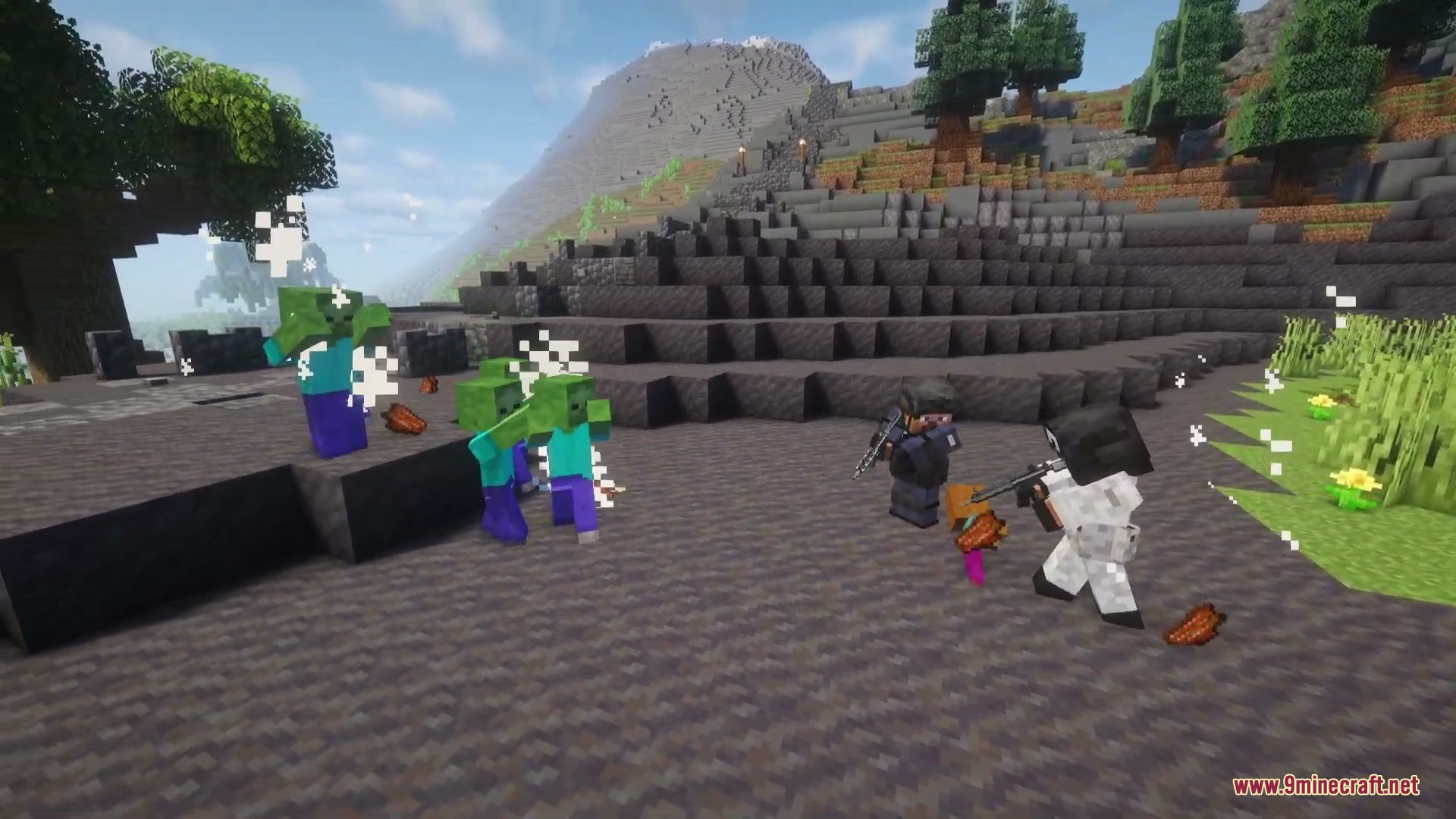 TACZ Biome Soldiers Mod (1.20.1) – Fight Armed Patrols and Hire Tactical — screenshot 1