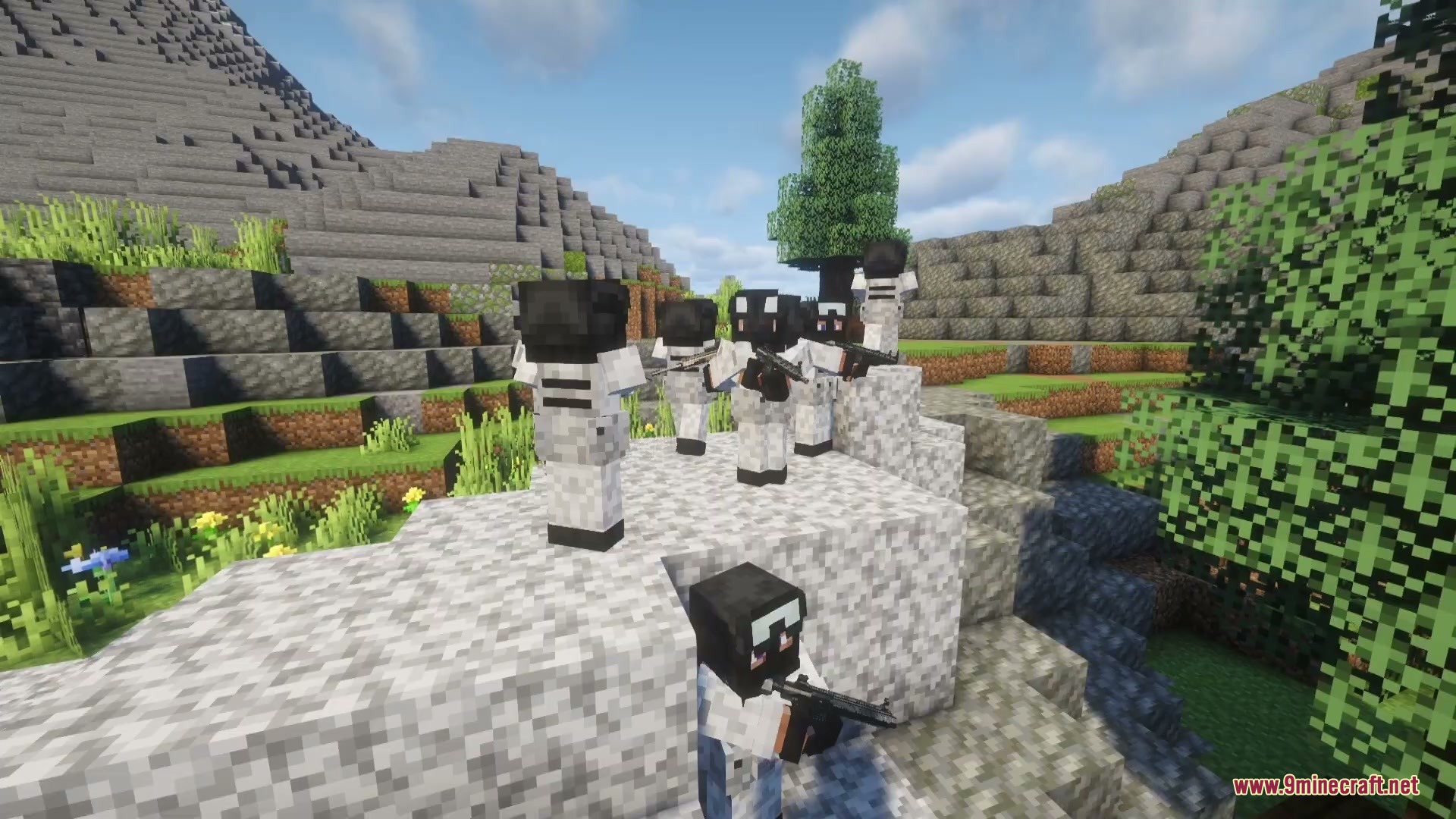 TACZ Biome Soldiers Mod (1.20.1) – Fight Armed Patrols and Hire Tactical — screenshot 3