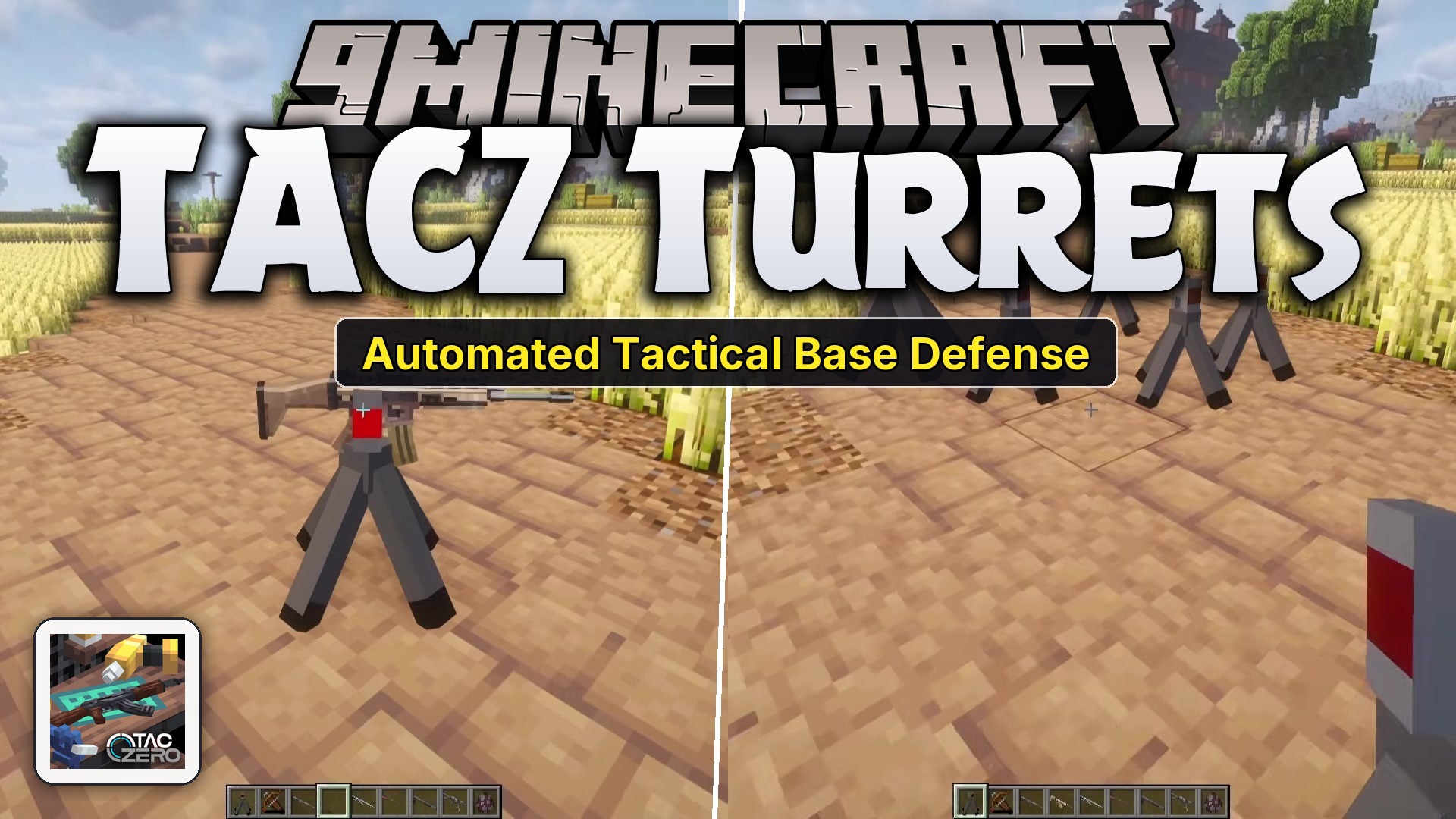 TACZ Turrets Mod (1.20.1) – Automate Base Defense with Smart Gun Sentries