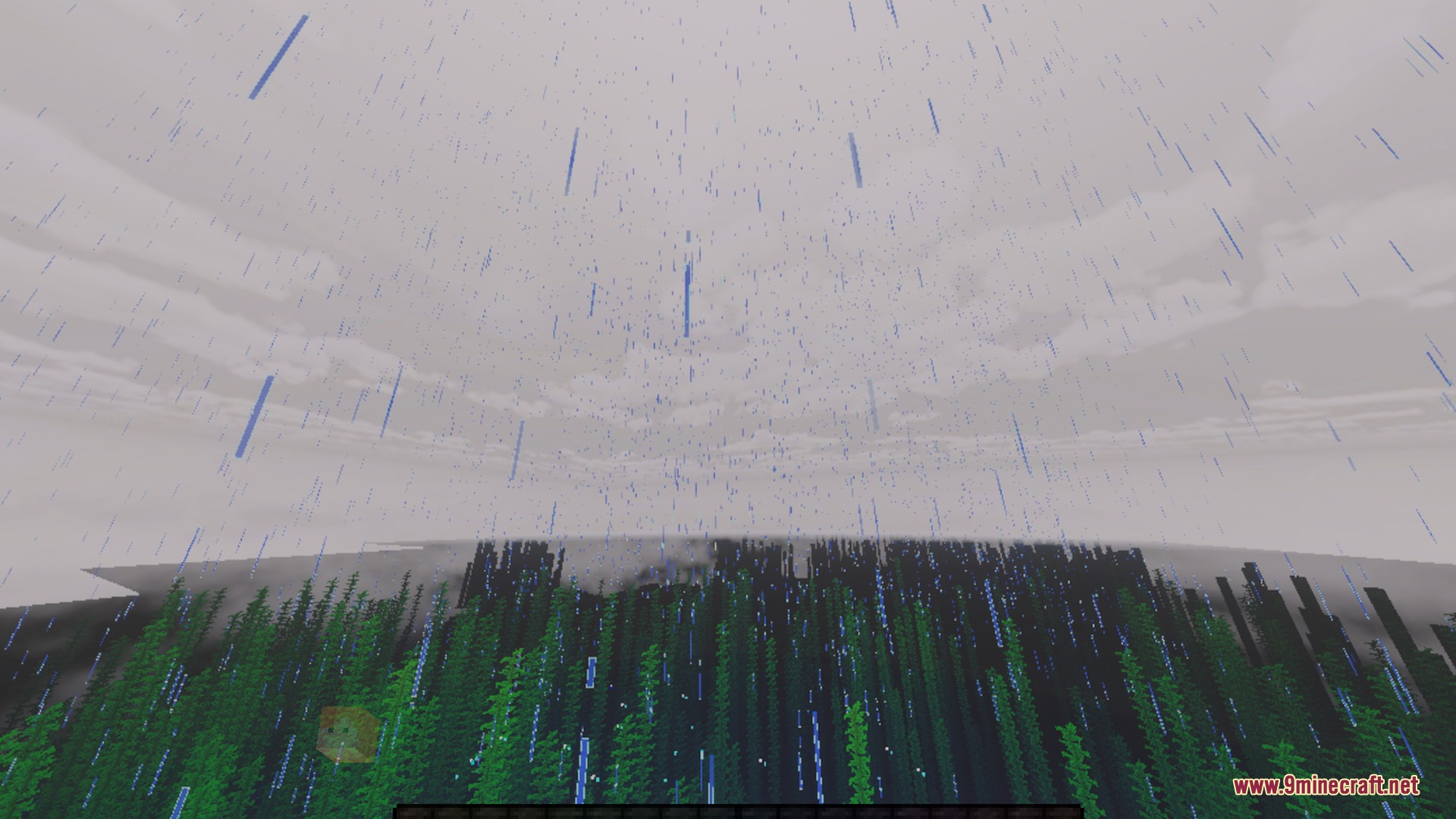 THE LAST TEXTURE Shader Screenshot 10 Rain falling over a vast ocean filled with tall green kelp plants