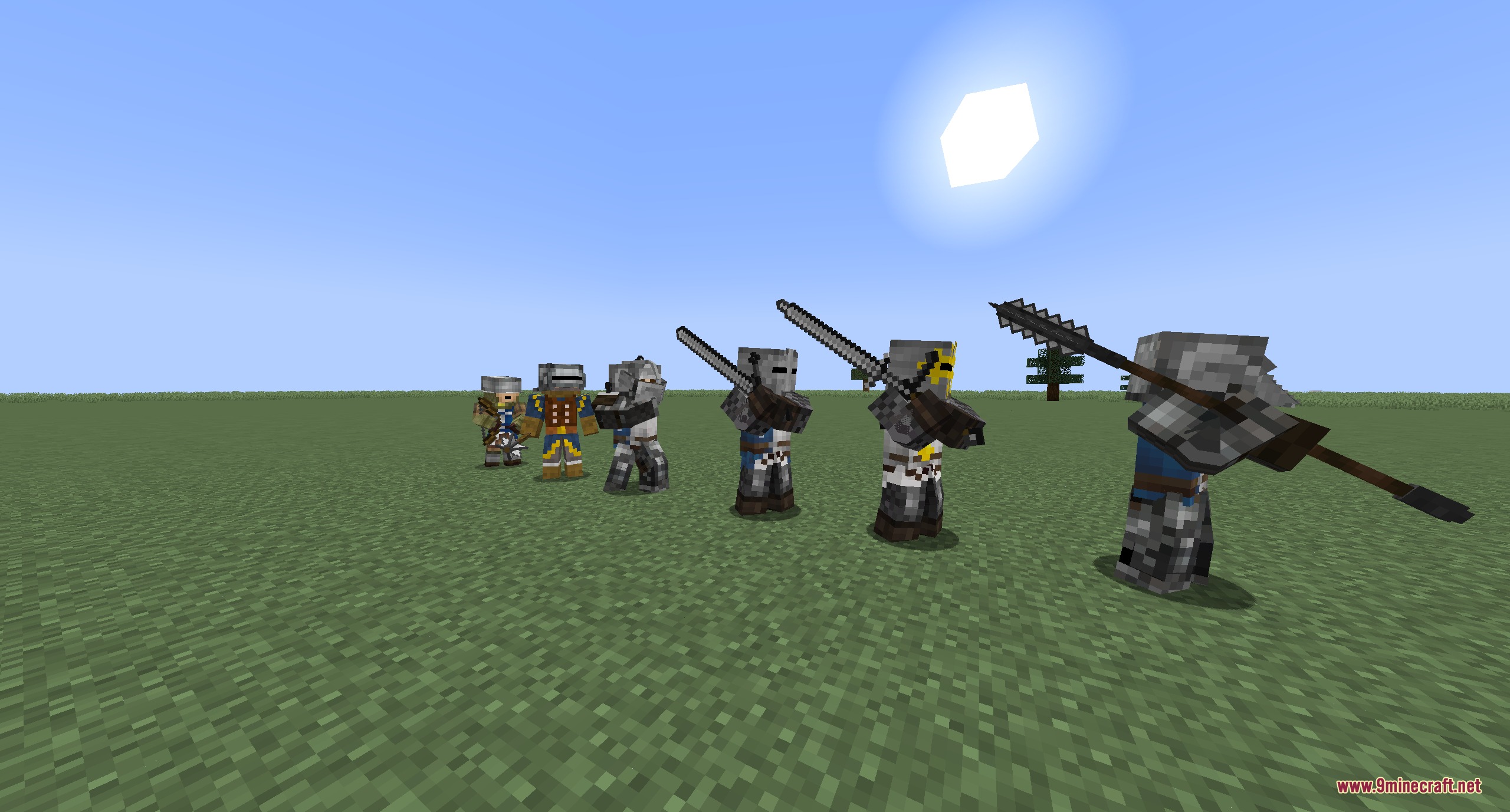 TKVM Enemies Mod Screenshot 6 A lineup of different knight units from the TKVM Enemies Mod