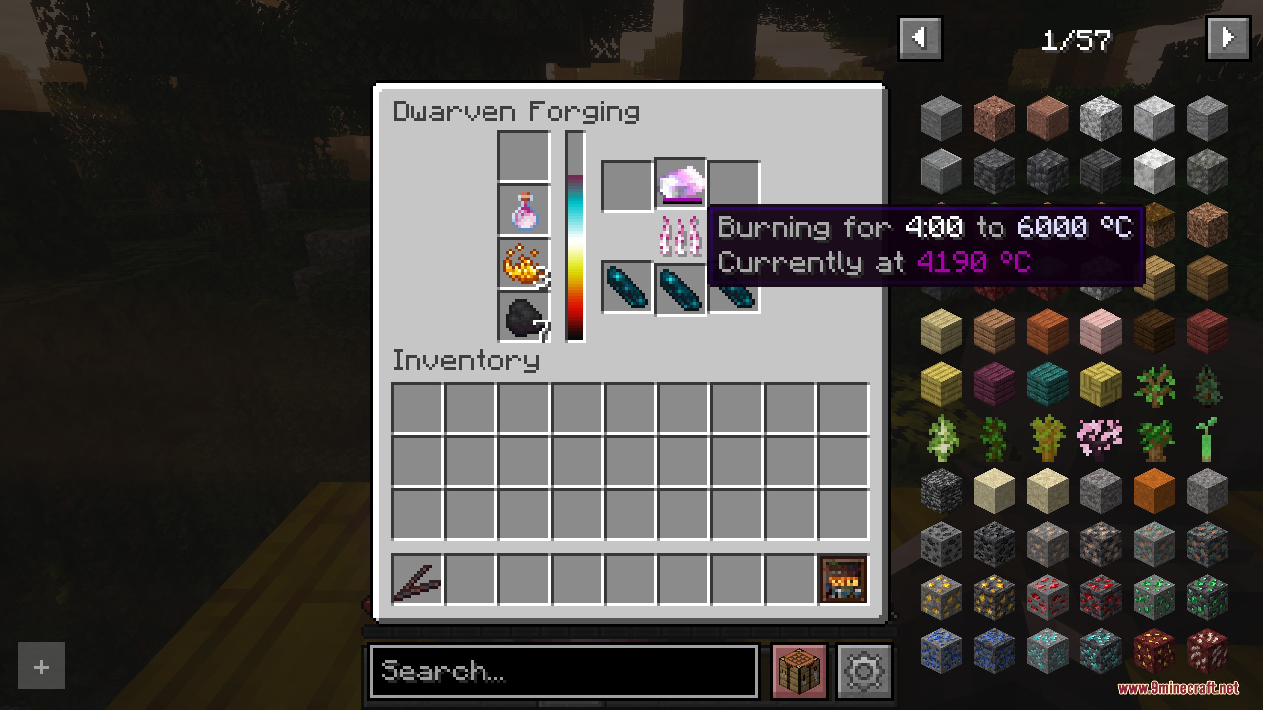 TLOTD Mod Screenshot 6 Using the Dwarven Forge to process rare ores at extremely high temperatures