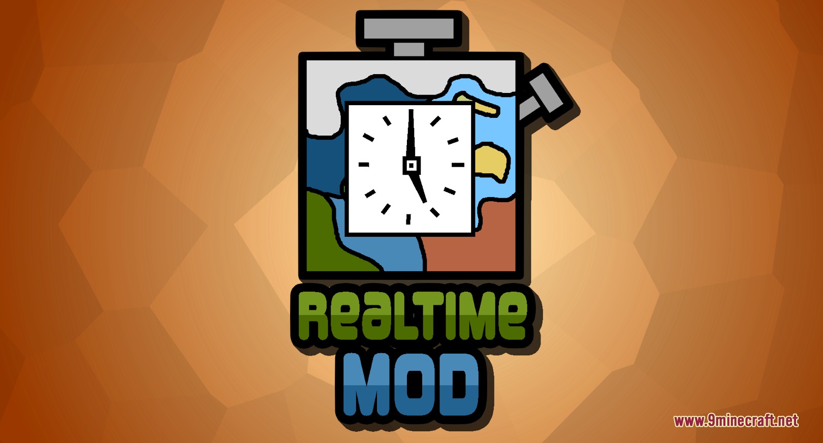 Temporal Mirror Mod Screenshot 1 Official logo for the Realtime Mod featuring a clock and map design