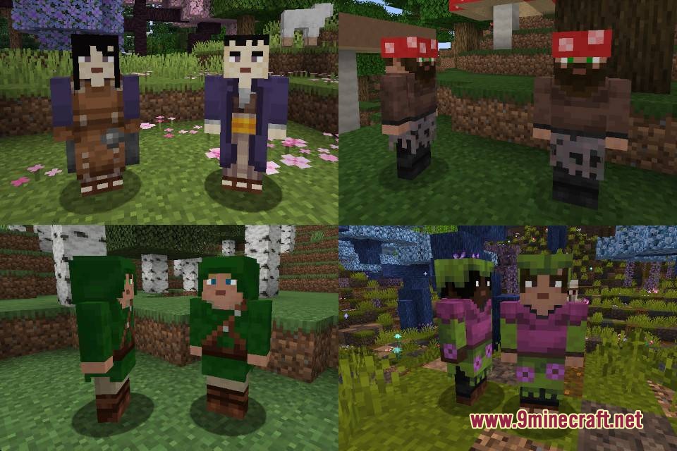 Terran Villagers Resource Pack Screenshot 5 Minecraft villagers with player like models and unique outfits in different biomes