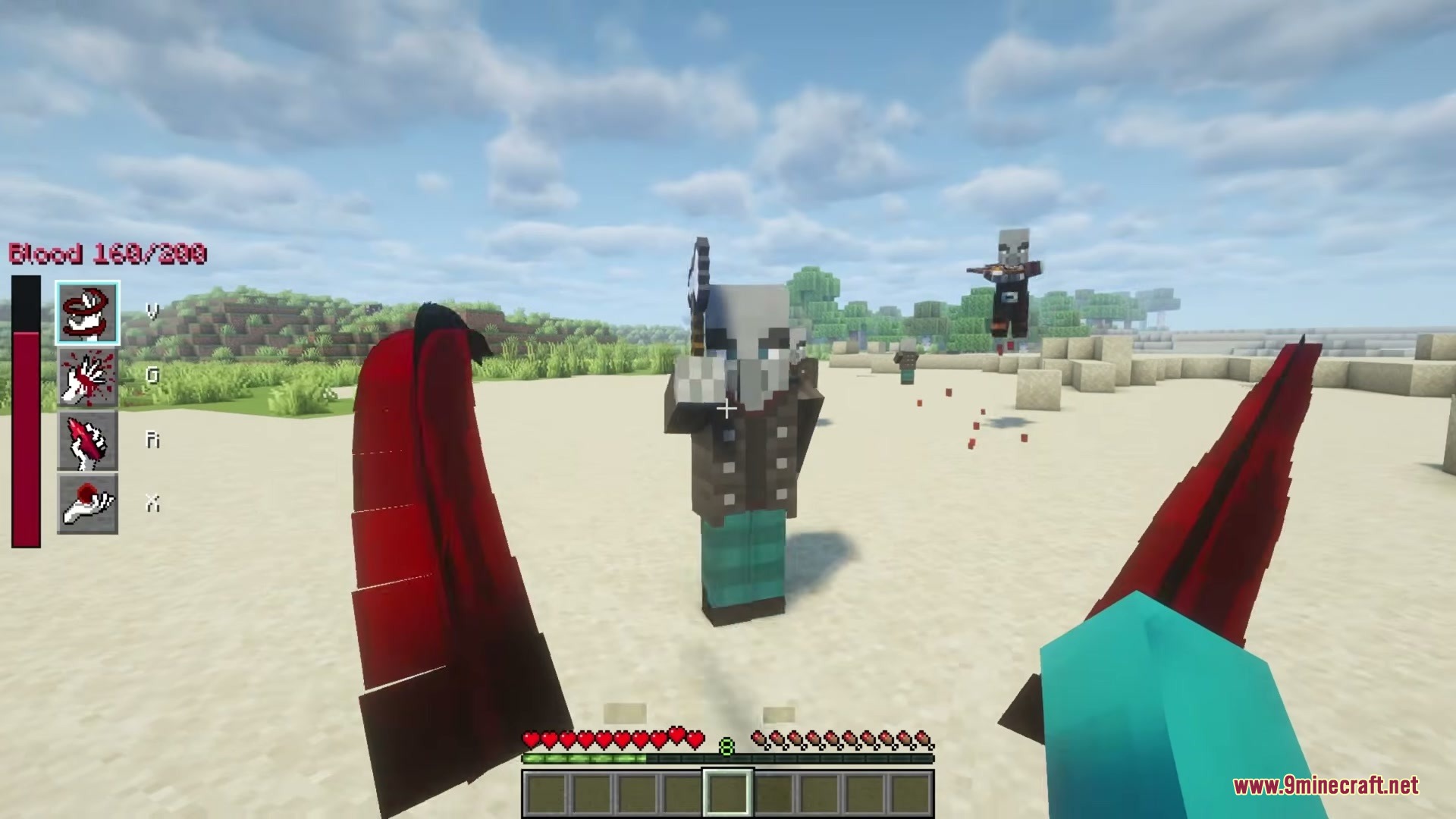 The Boys Unbalanced Mod Screenshot 14 Player using blood manipulation powers to fight a Vindicator in the desert