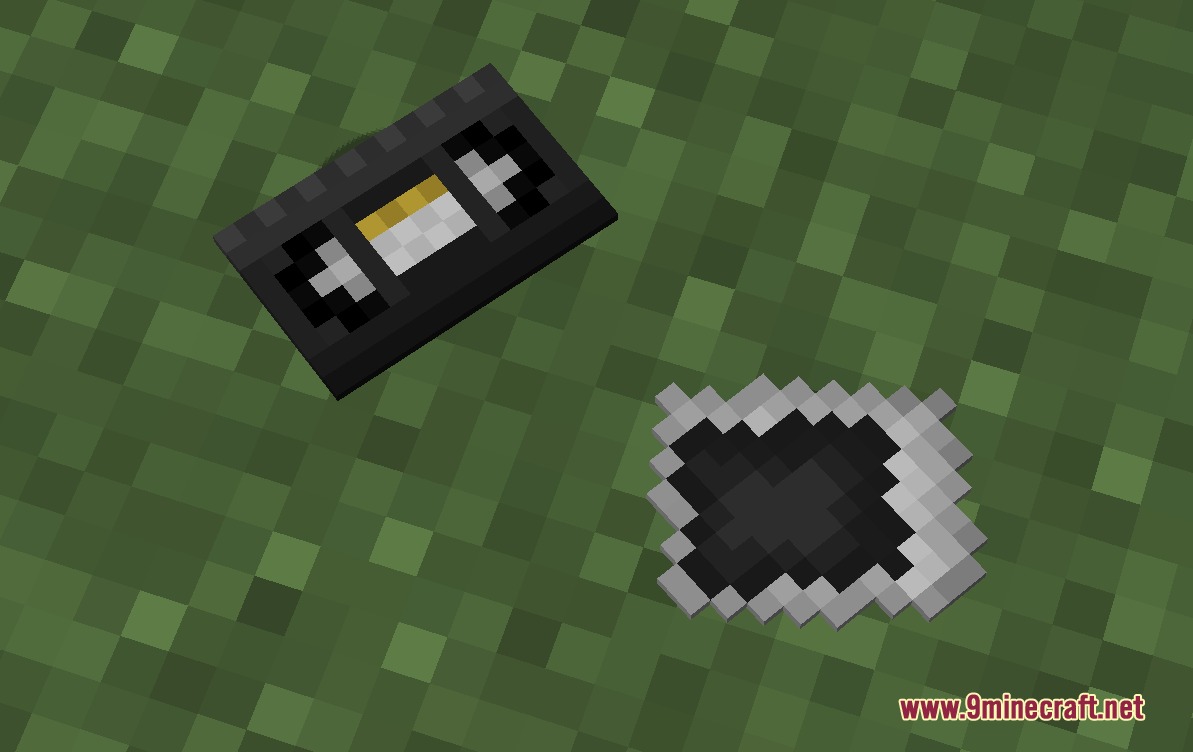 The Fenestra Tapes Mod Screenshot 5 A collectible VHS tape lies on the grass near a small dark crater