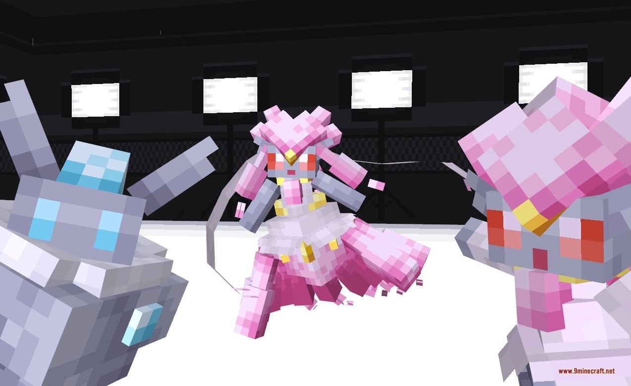 The Jewel Pokémon Data Pack Screenshot 1 Showcase of Carbink and Diancie models from the Jewel Pokemon Data Pack