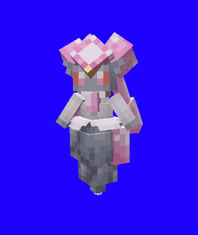 The Jewel Pokémon Data Pack Screenshot 4 A custom Diancie model shown against a solid blue background for display