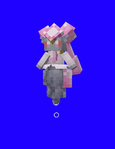The Jewel Pokémon Data Pack Screenshot 5 Custom Diancie model from the Jewel Pokemon Data Pack floating on blue background