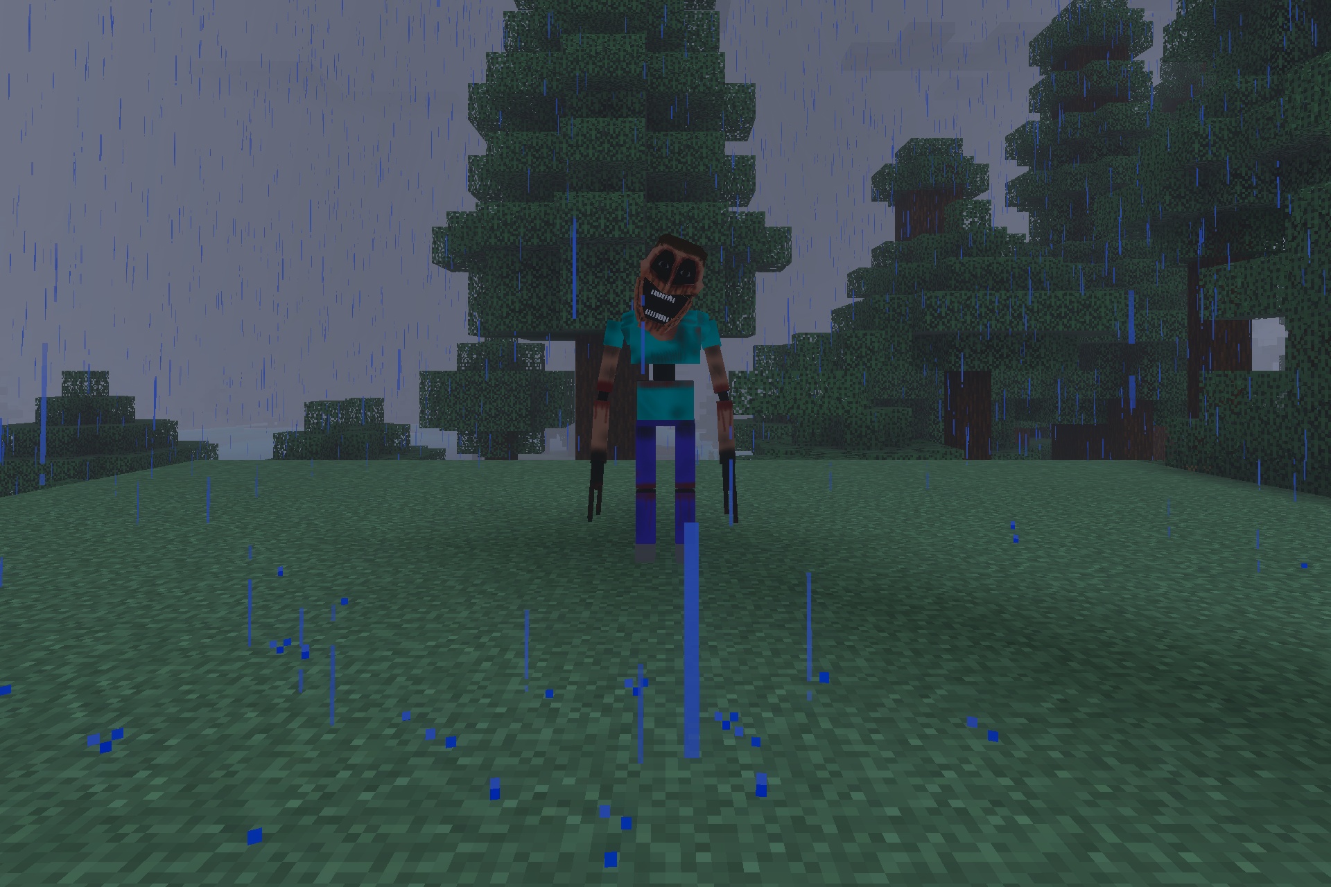 The Mimicer Patch FR Addon Screenshot 4 The Mimicer monster with a terrifying grin stares directly at the player