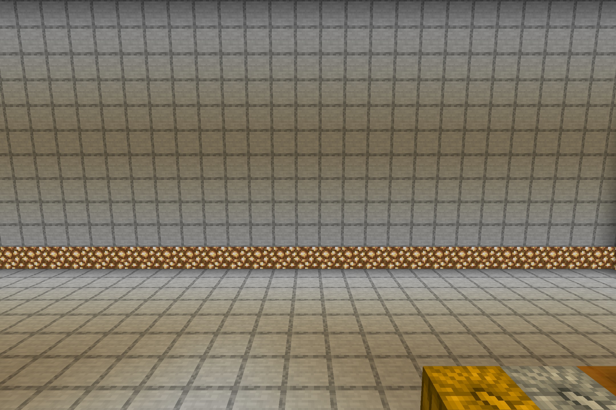 The Night of the Living Pumpkins Resource Pack Screenshot 4 An empty room built with stone blocks and a glowstone floor border