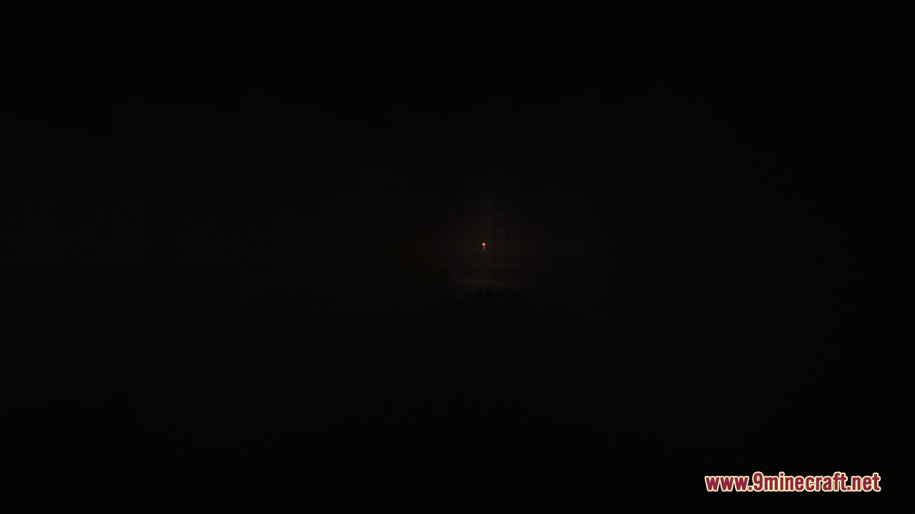 The Silhouettes Horror Mod Screenshot 5 A mysterious red light glows in the pitch black darkness of the night