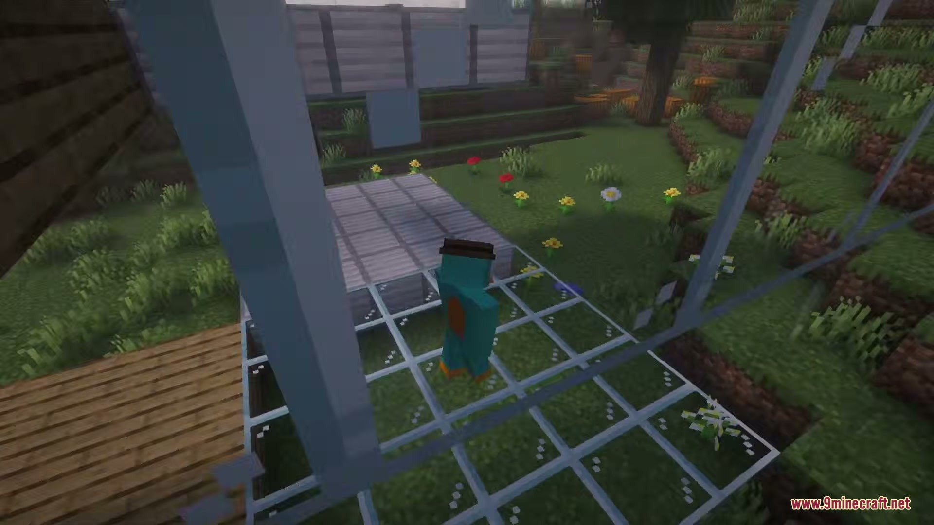 The Sound of Rain Mod Screenshot 4 Raindrops falling on glass blocks create unique sounds with The Sound of Rain mod