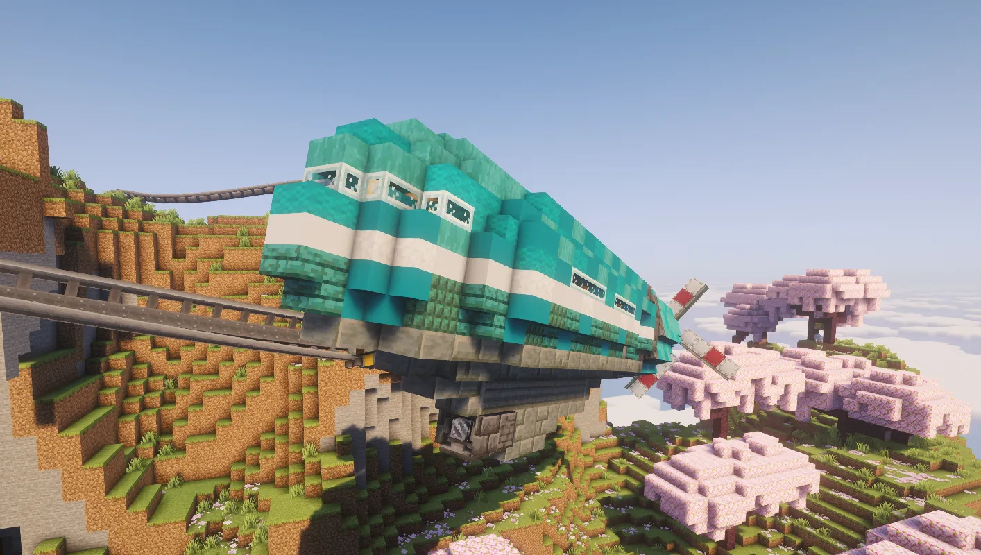 The Wall Runner Schematic Screenshots 2 The Wall Runner vehicle traveling on a diagonal track near mountain ranges
