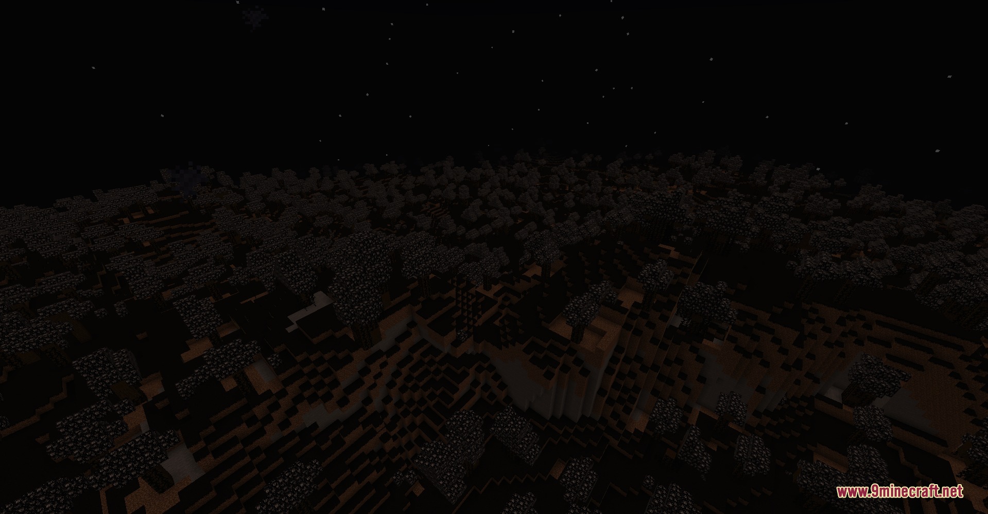 Tidal Crawler Companion Mod Screenshot 6 The dark and eerie landscape of the Symbiote dimension under the stars