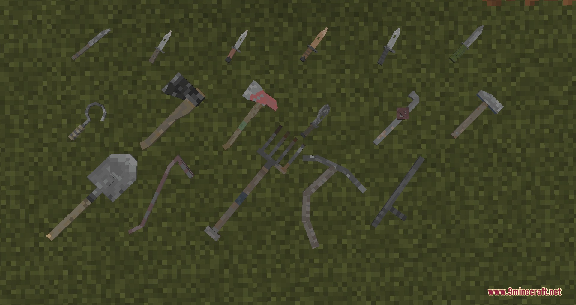 Tokarevs 1st Chechen War Pack 1994 1996 Resource Pack Screenshot 6 Assorted military blades and survival tools from the First Chechen War pack