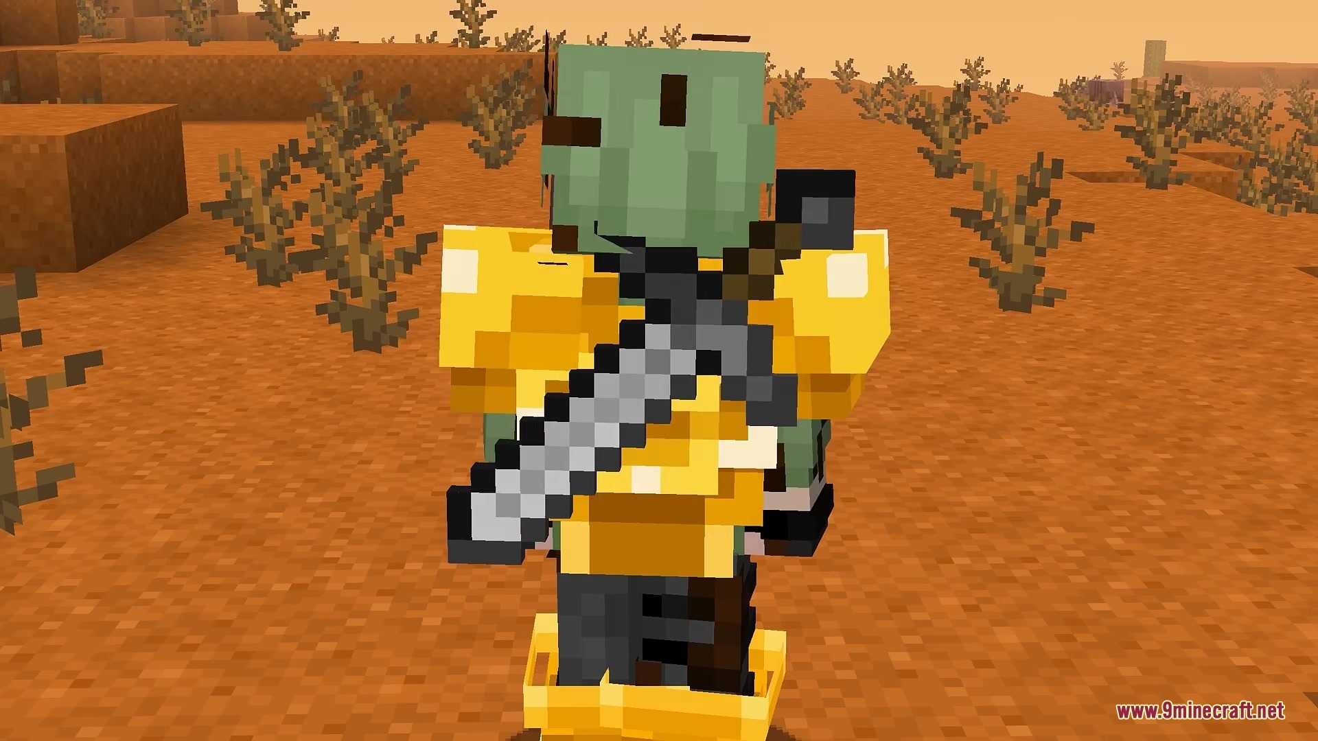 Tools on My Back TOMB Mod Screenshot 1 Tools on My Back mod showing a stone sword on a player back