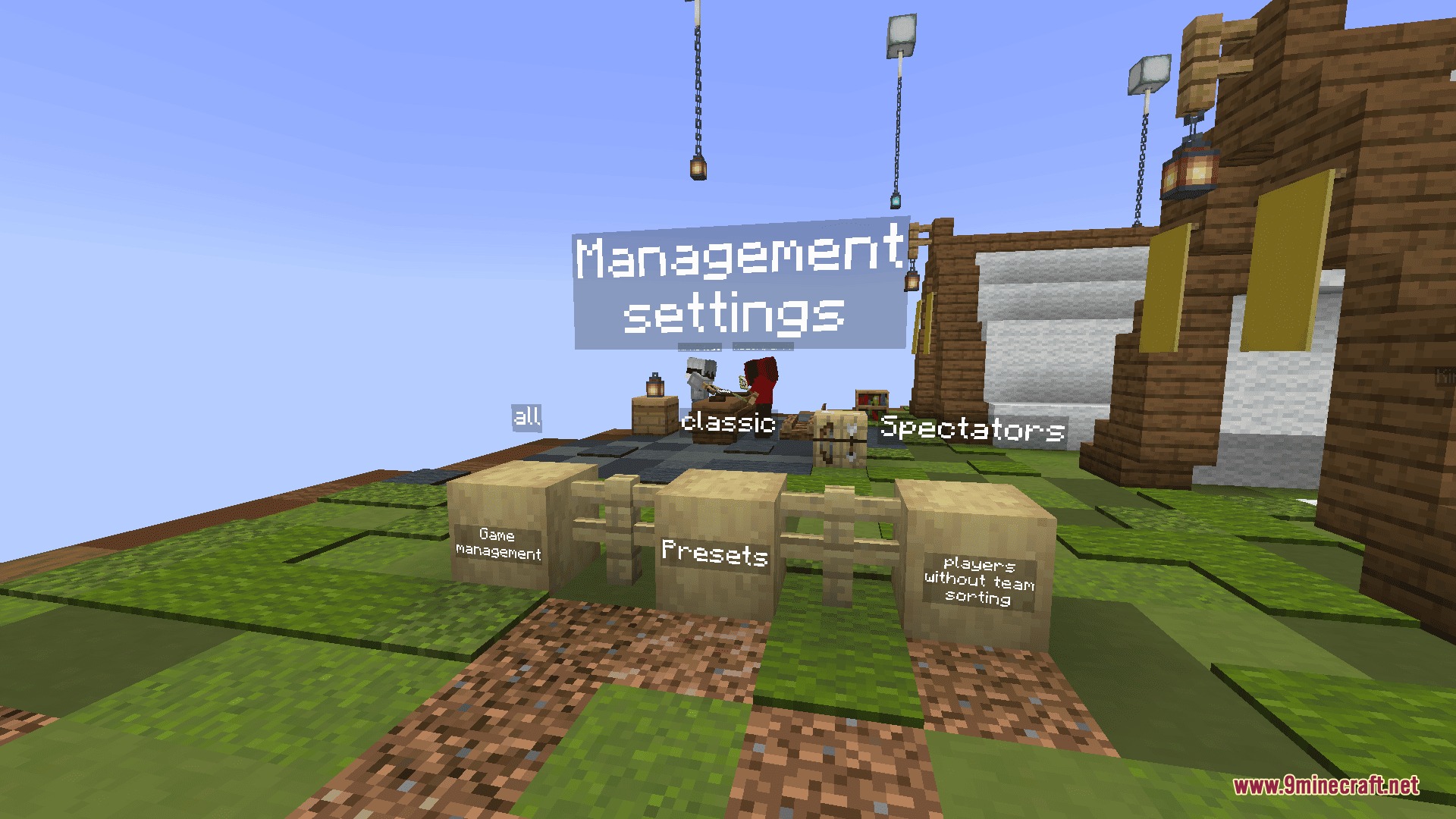 Tower Game Mod Screenshot 5 Minecraft lobby interface showing management settings and various options for game configuration