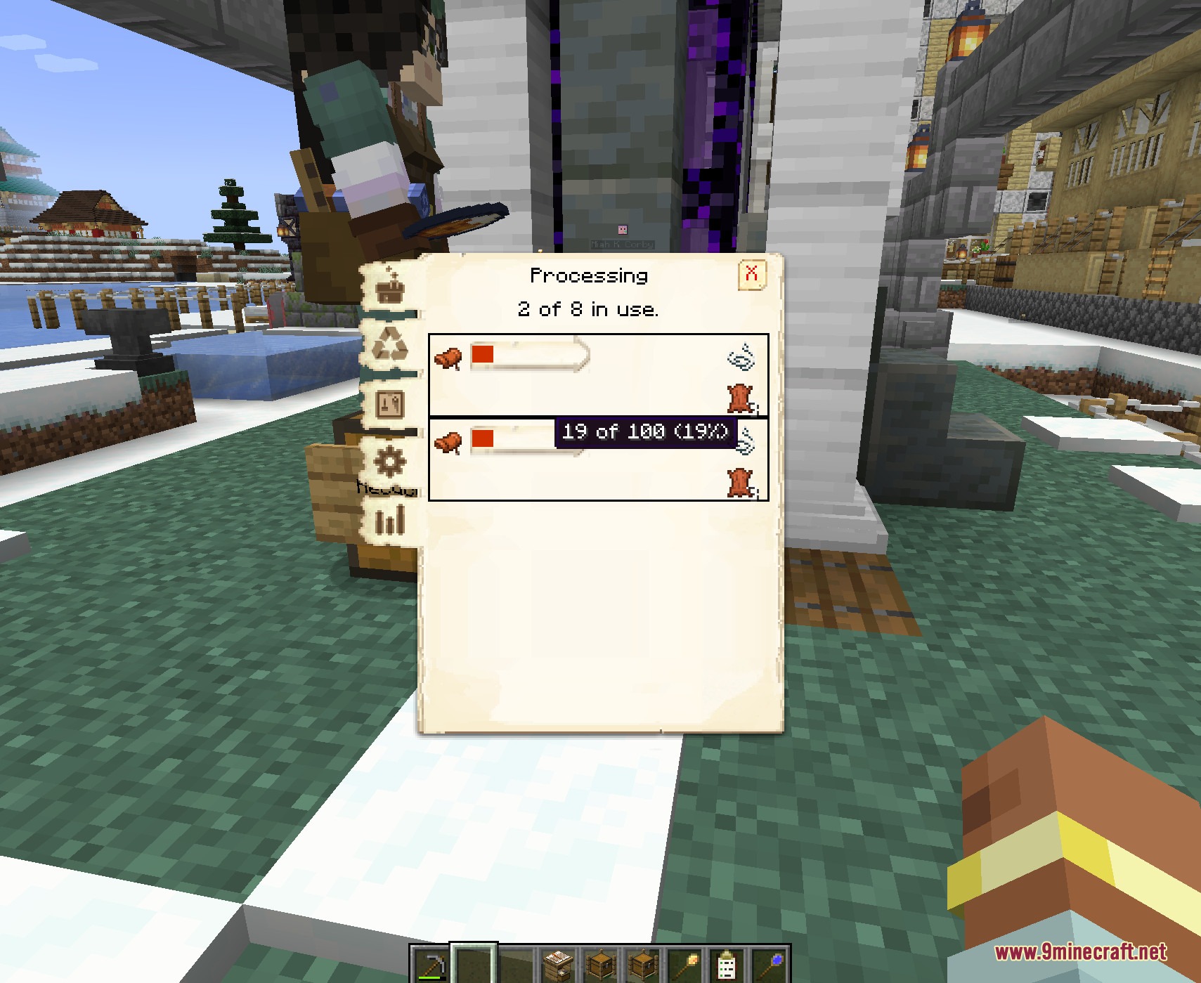 Trade Post for Mine Colonies Mod Screenshot 2 The recycling center interface from the Trade Post for Mine Colonies mod