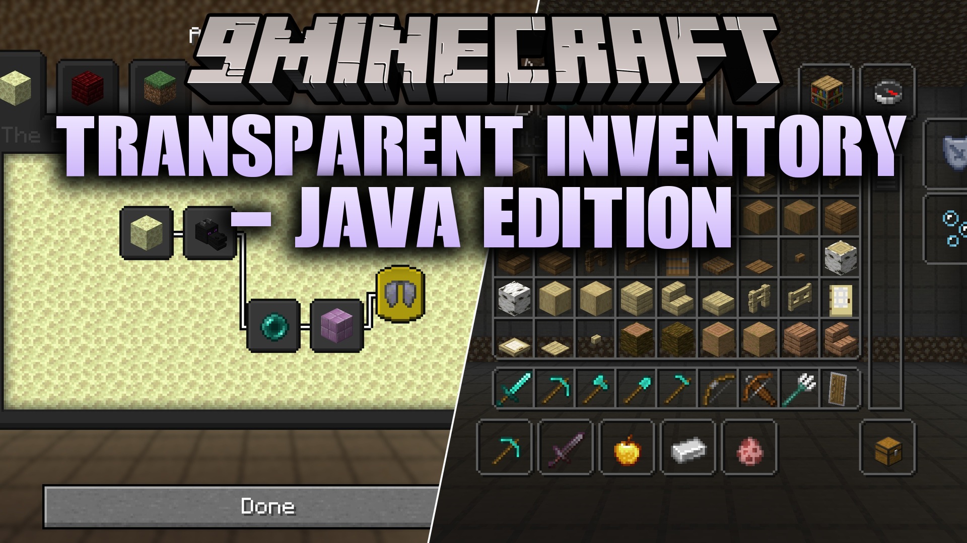 Transparent Inventory - Java Edition Resource Pack