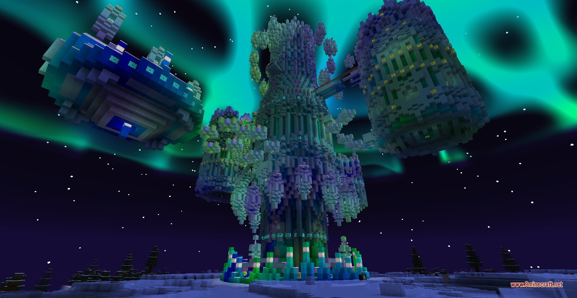 Twilight Forest Aurora Palace Regeared Data Pack Screenshot 1 A massive new Aurora Palace structure stands tall in the Twilight Forest dimension