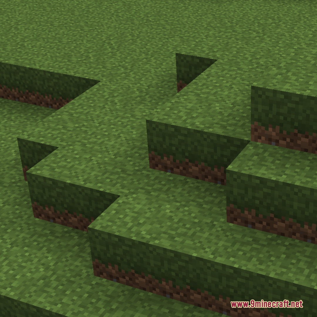 UHC Optimized Resource Pack Screenshot 3 Grass blocks with lowered side textures for a cleaner terrain look