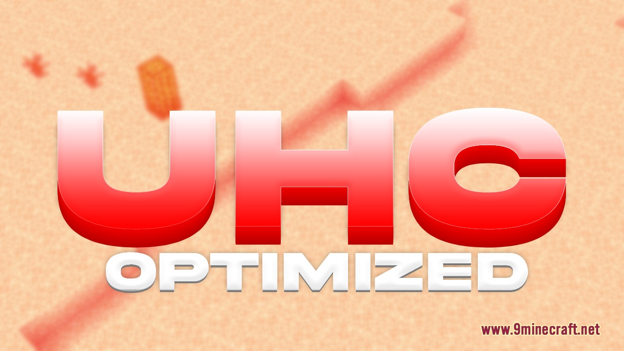 UHC Optimized Resource Pack Screenshot 6 A red and white bold logo for the UHC Optimized resource pack