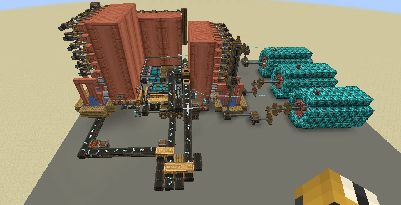 Ultimate Nuclear Reactor Schematic Screenshots 4 A massive industrial nuclear reactor with conveyor belts and blue generator coils