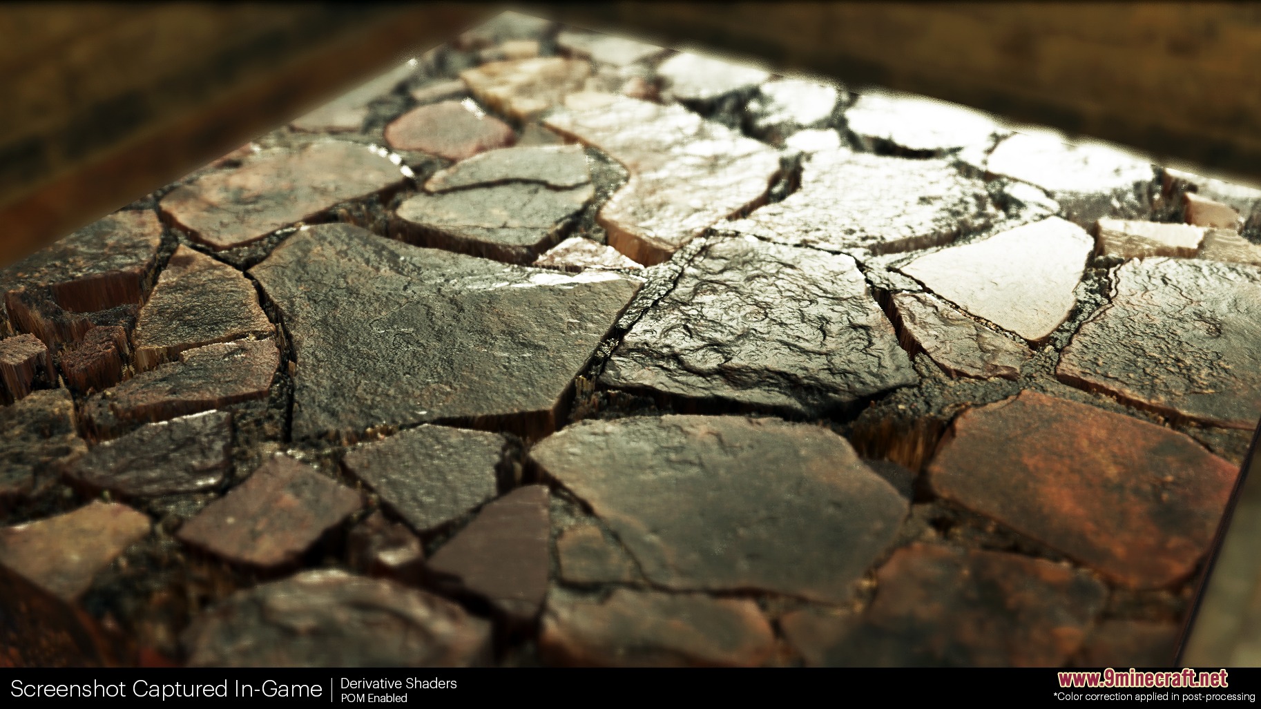 Unbelievable Definition 2048x Resource Pack Screenshot 1 Close up of photorealistic cobblestone texture with deep relief and light reflections