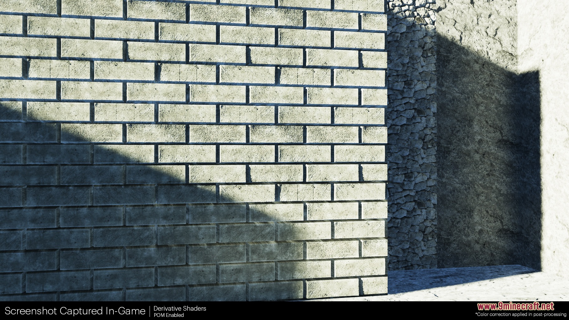 Unbelievable Definition 2048x Resource Pack Screenshot 3 Realistic stone brick wall showing sharp shadows and high resolution surface details