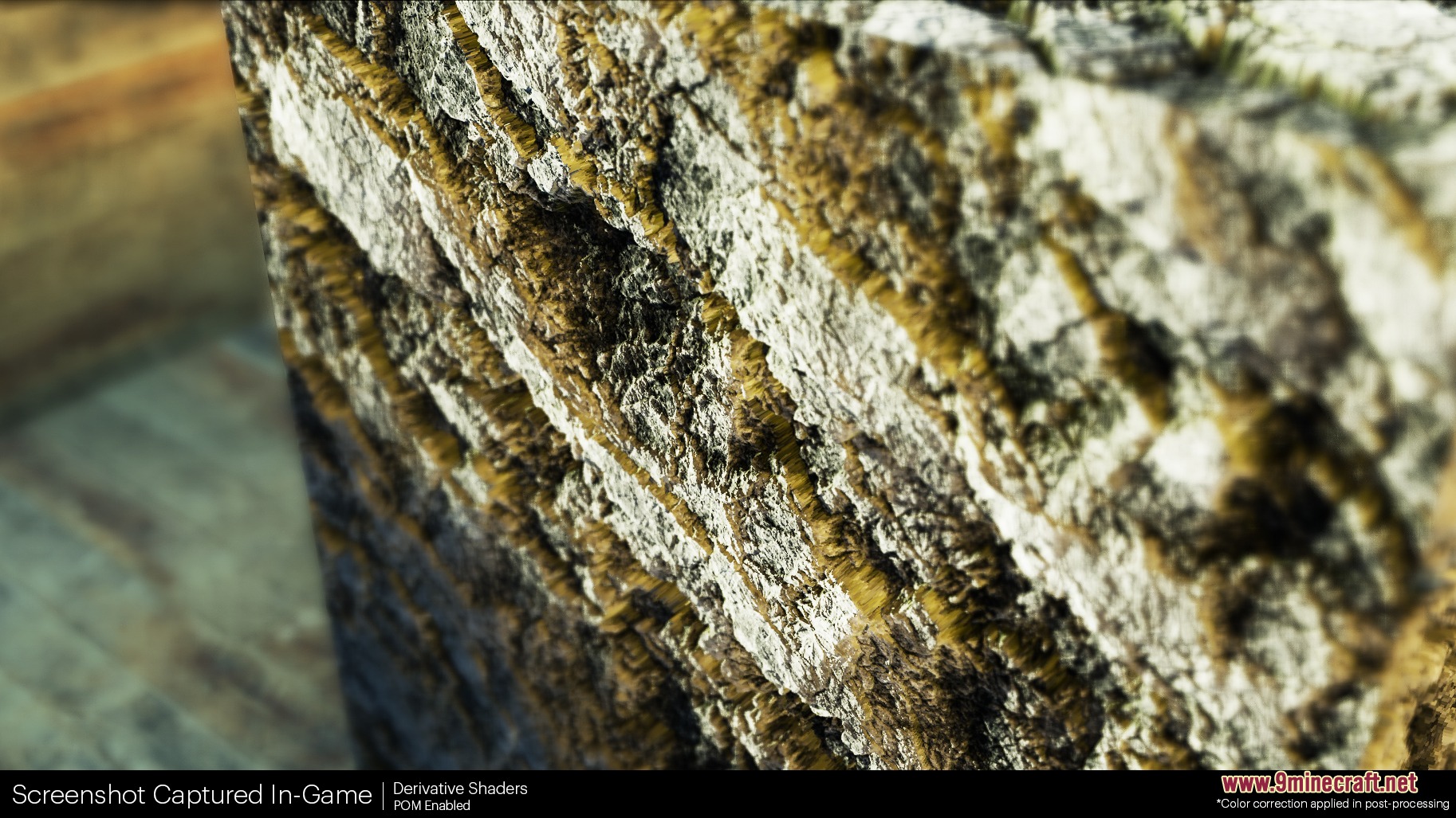 Unbelievable Definition 2048x Resource Pack Screenshot 7 Highly detailed stone texture with realistic mossy growth and deep surface depth