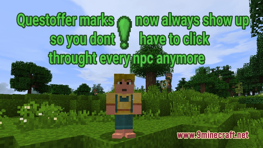 Valiant Bastion Utility Mod Screenshot 1 A quest giver NPC with a green exclamation mark floating above its head