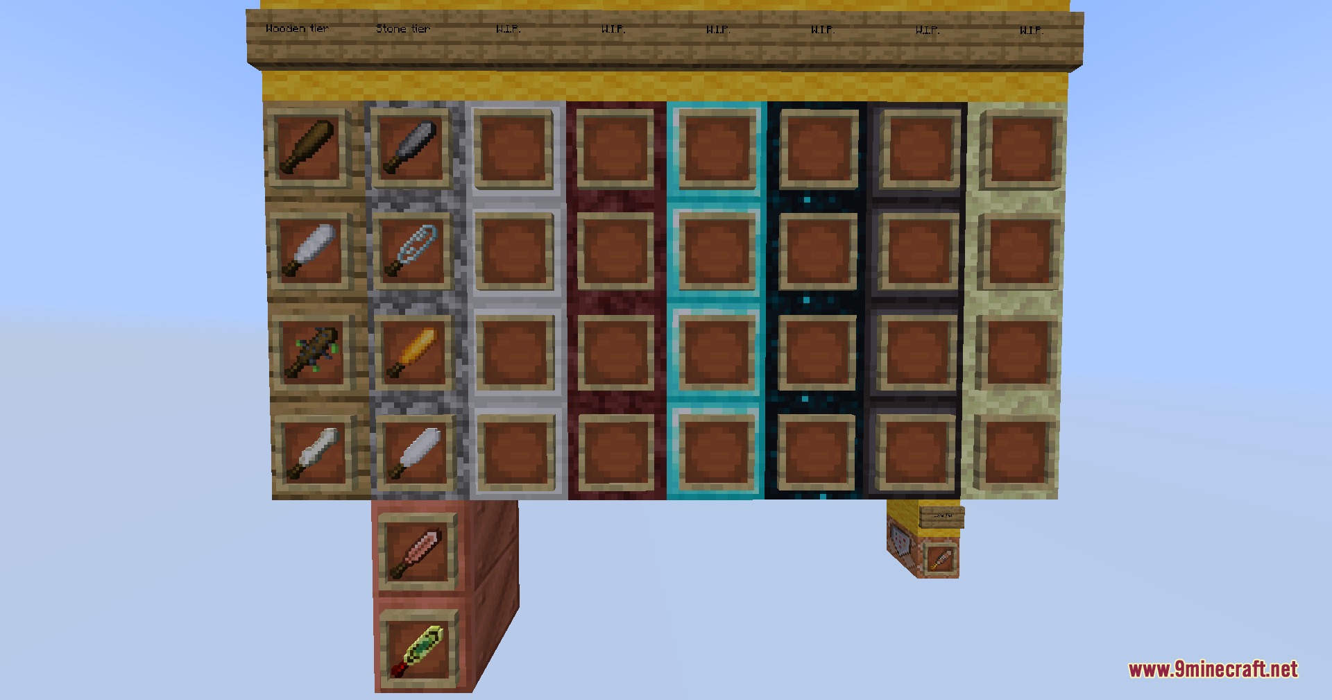 Vanguard Arsenal Elite Mod Screenshot 2 Showcase of weapon categories and tiers in the Vanguard Arsenal Elite Mod