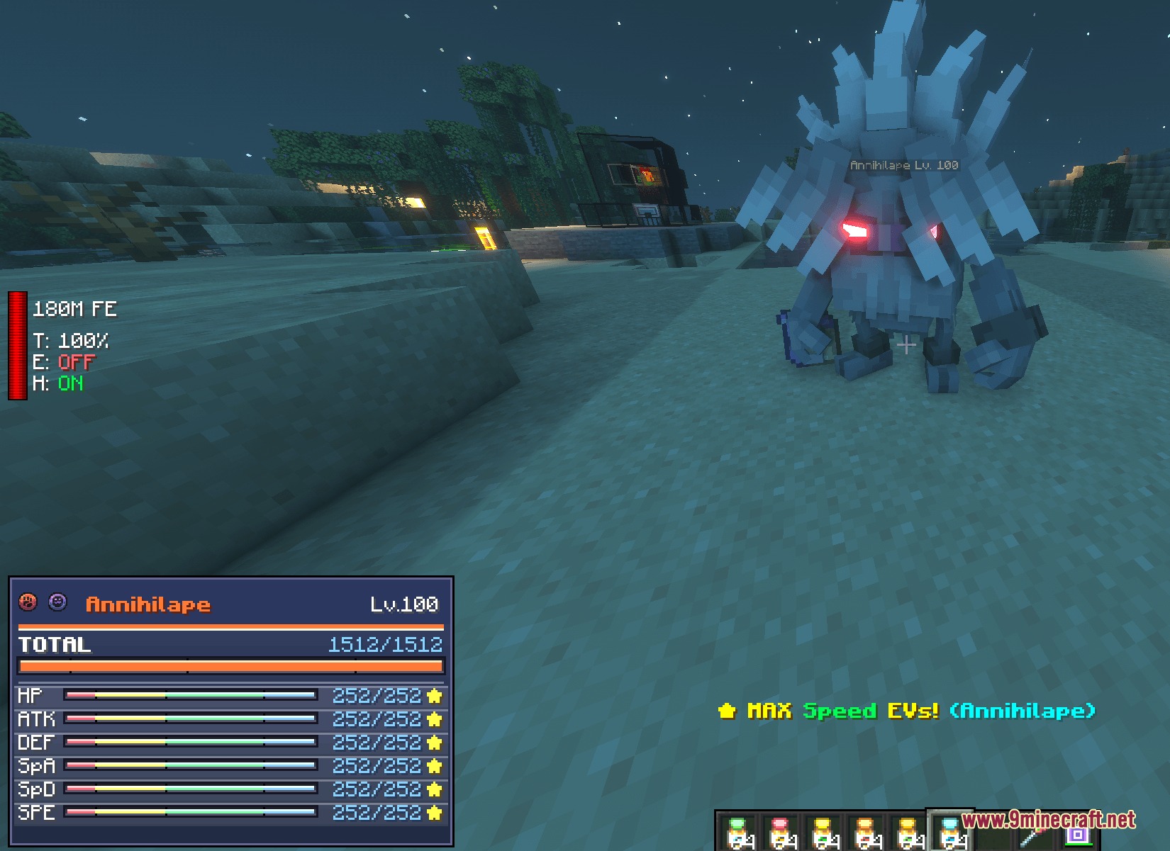 Vanguard Stat Zenith Mod Screenshot 2 An Annihilape with maxed stats displayed on a custom effort value interface