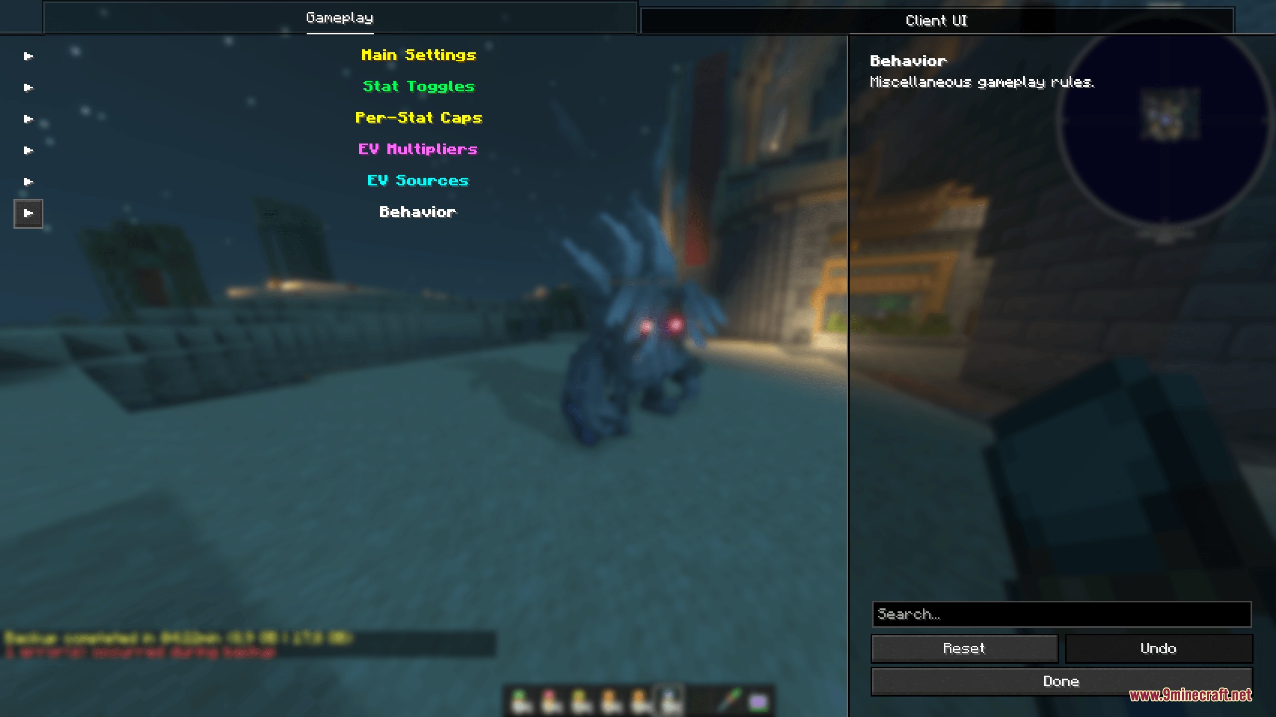 Vanguard Stat Zenith Mod Screenshot 3 A configuration menu