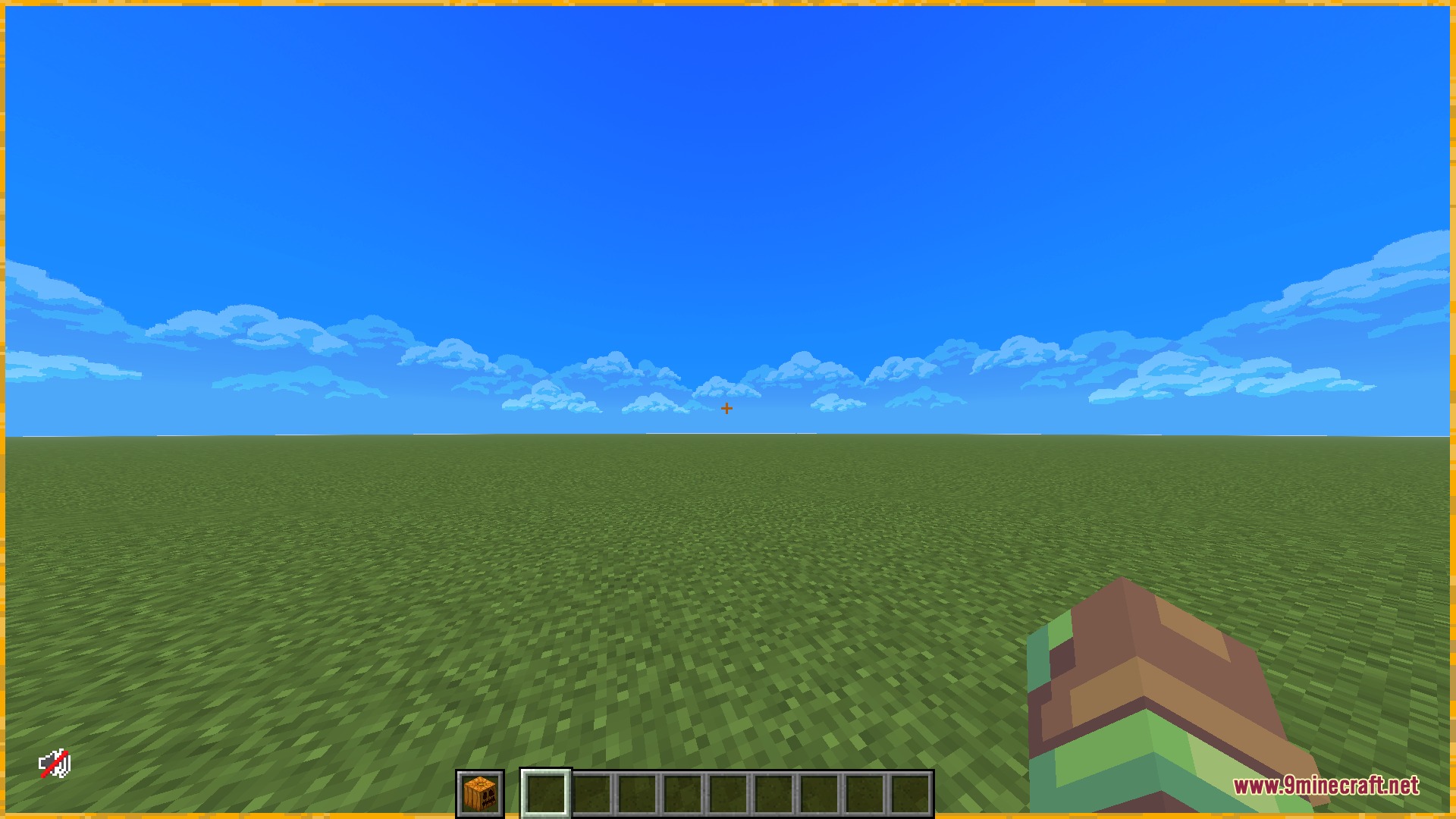 Vantage Point Clarity Resource Pack Screenshot 4 Clear vision in a flat world with the carved pumpkin overlay removed