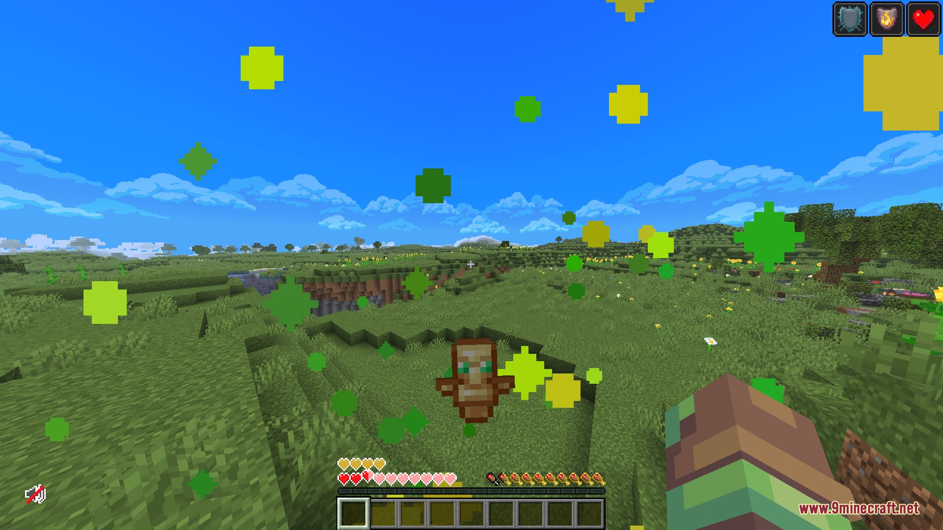 Vantage Point Clarity Resource Pack Screenshot 7 The Totem of Undying animation activates with small green and yellow particles