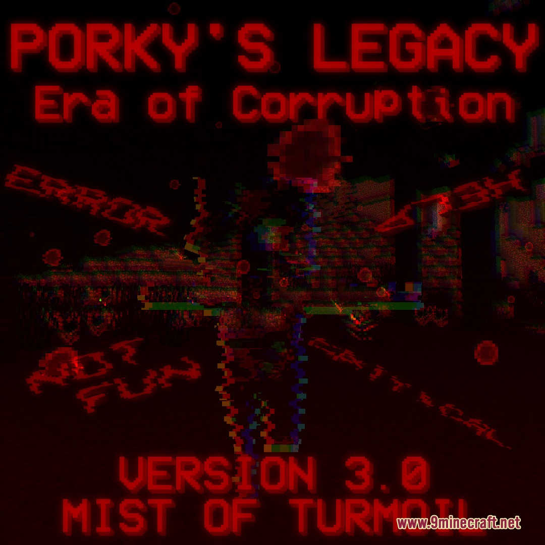 Vaporized Intentions Mod Screenshot 3 Red glitchy title screen with distorted text for the Mist of Turmoil update
