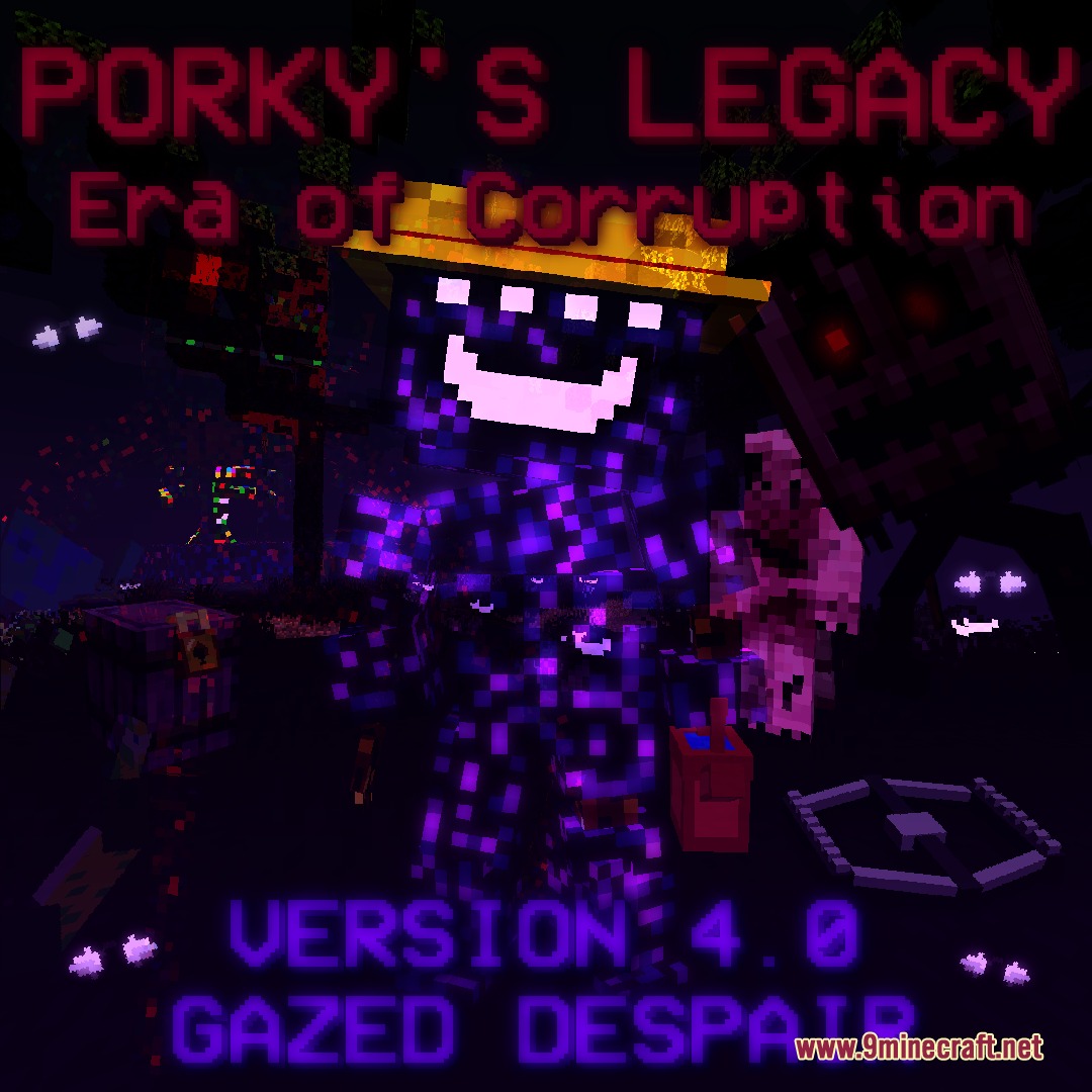 Vaporized Intentions Mod Screenshot 4 Purple glowing character with a hat on the Gazed Despair title screen